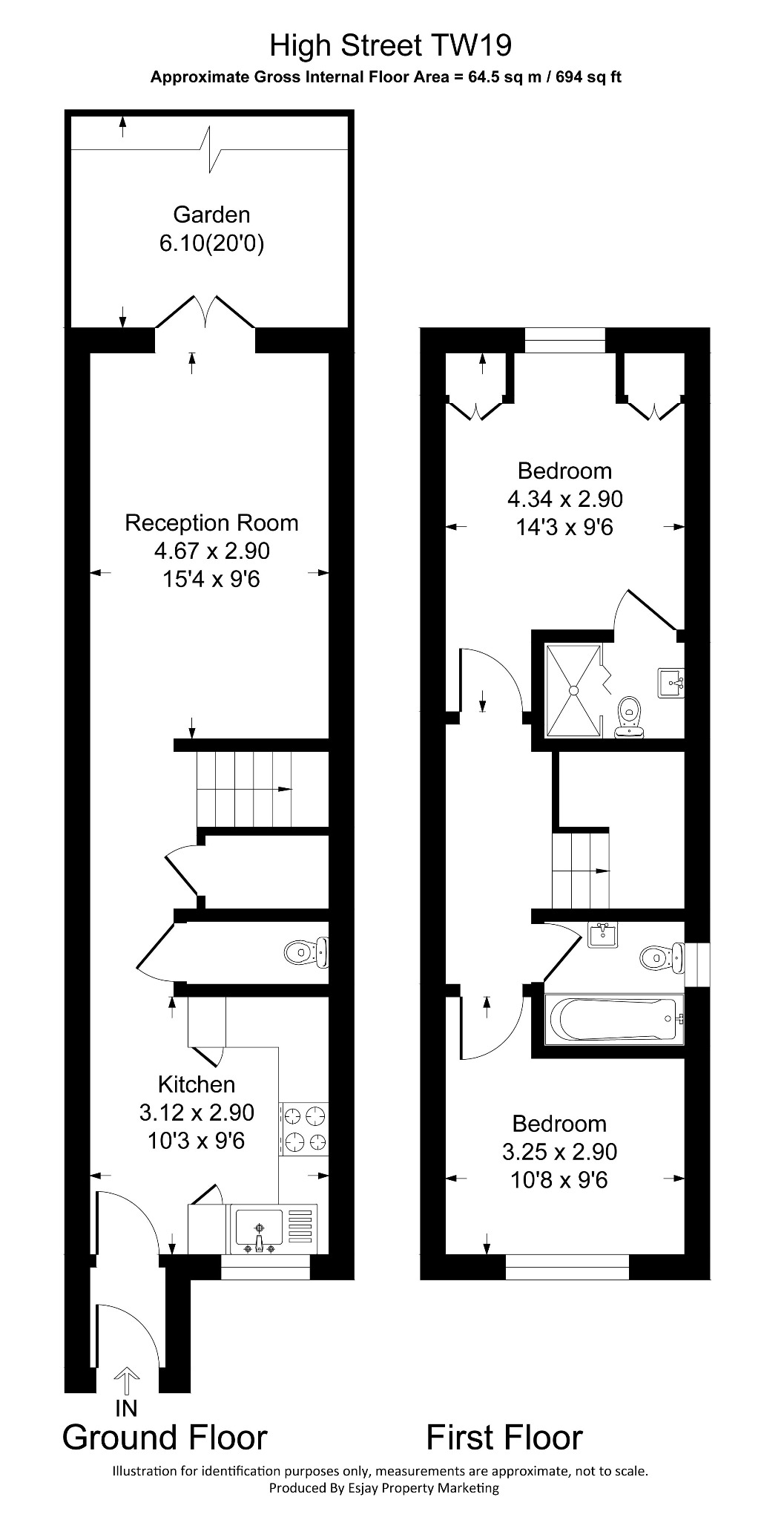 45a High Street, Stanwell, Staines floorplan