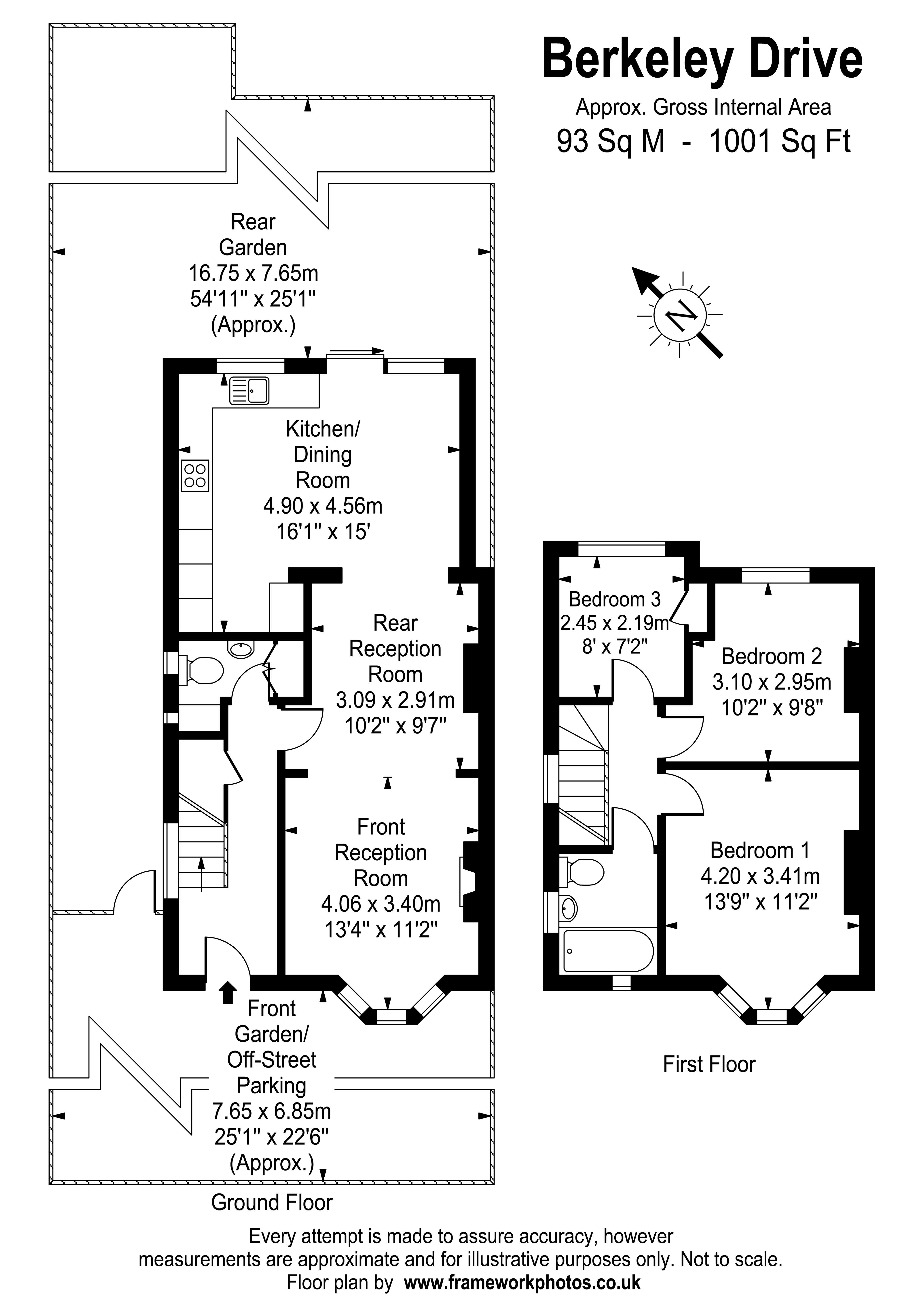 45, Berkeley Drive, West Molesey floorplan