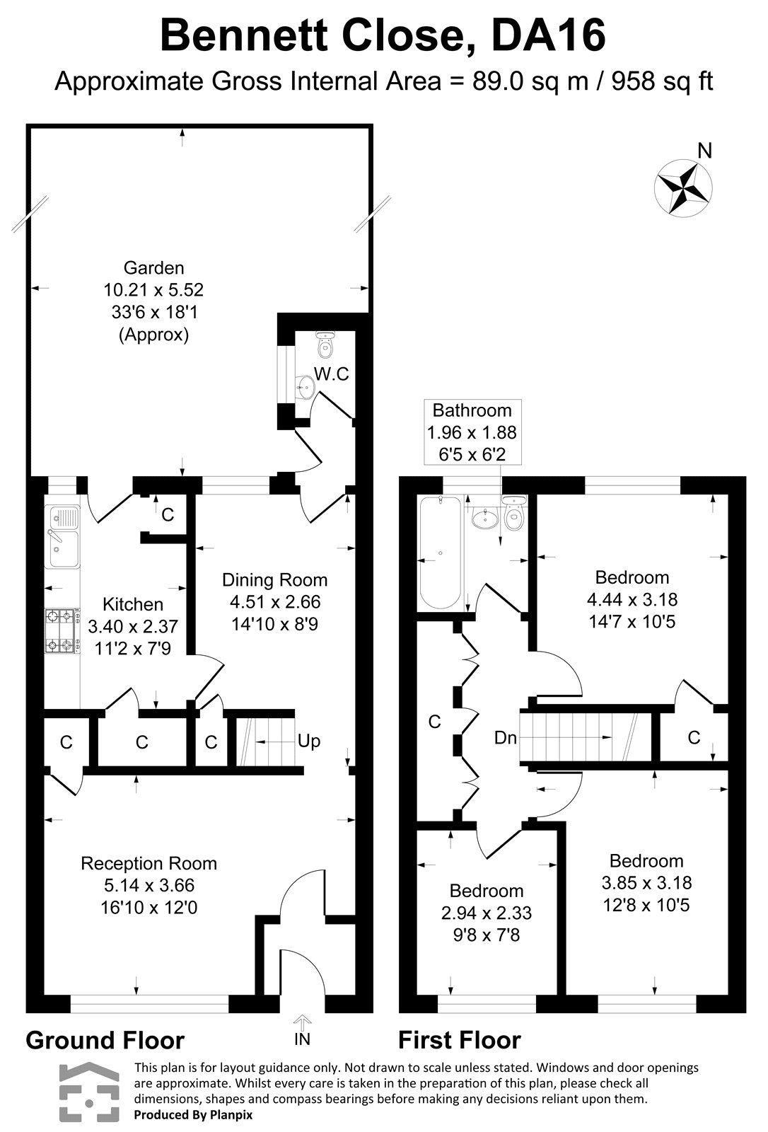 12, Bennett Close, Kent floorplan
