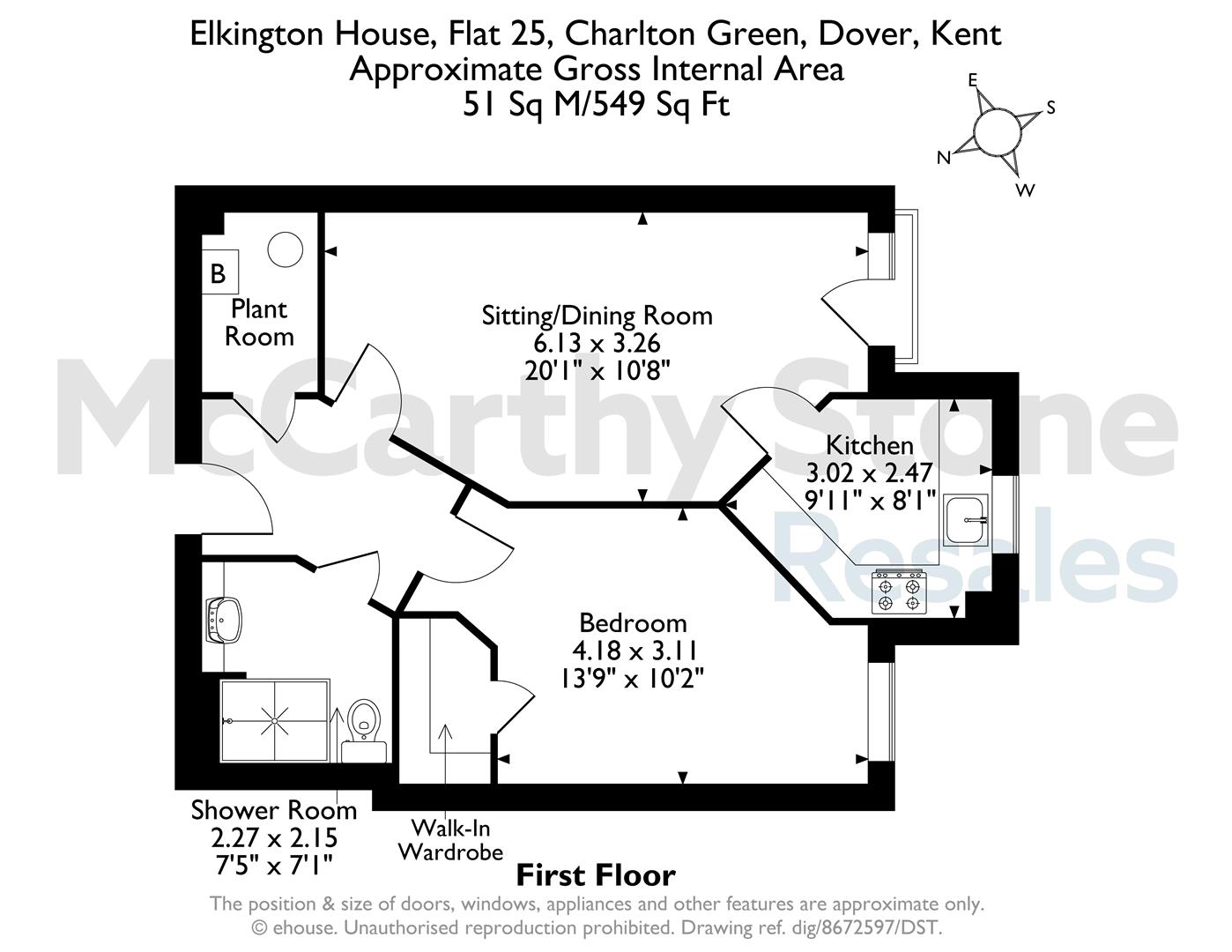 25 Elkington House, Charlton Green, Dover floorplan