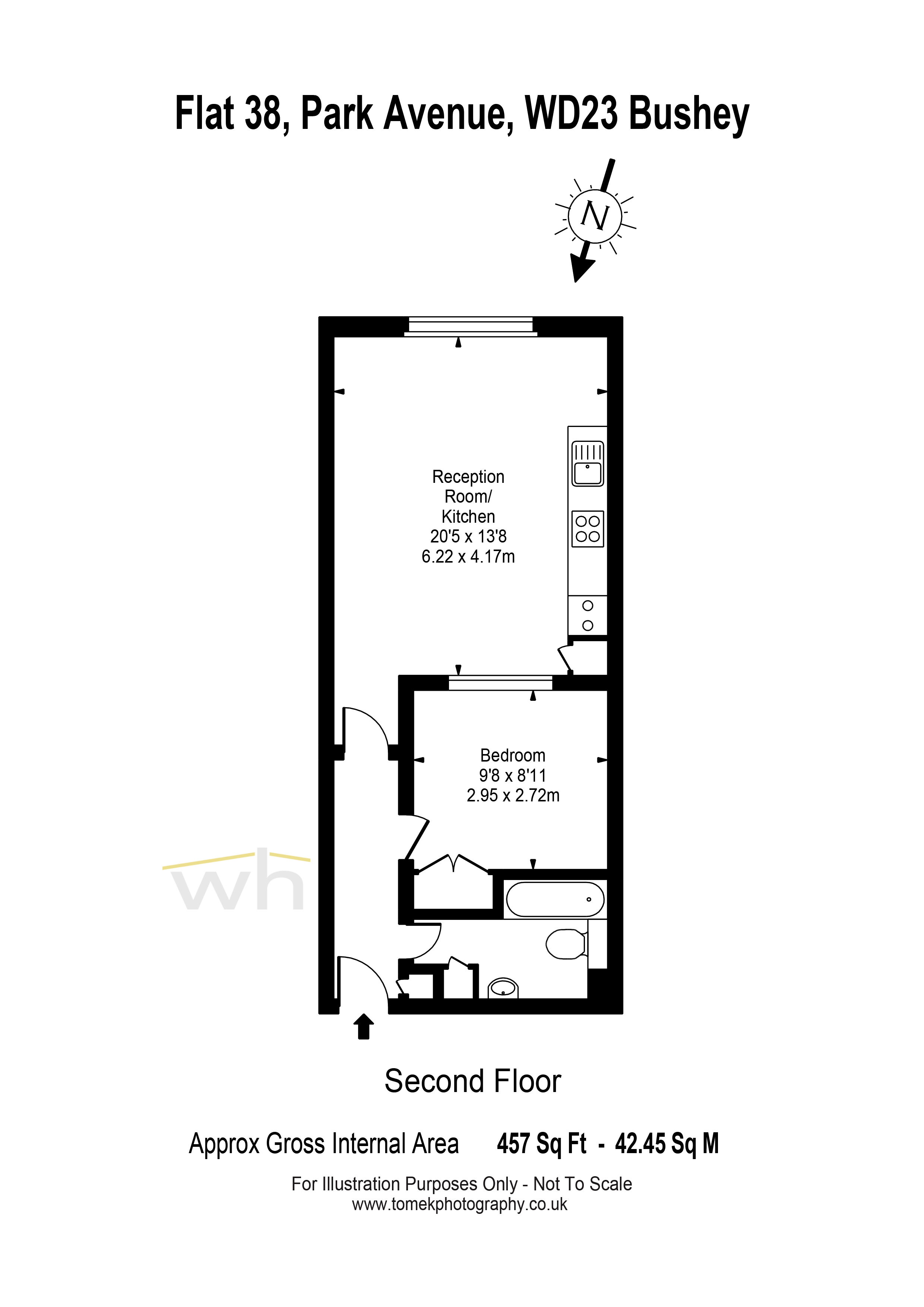 1 Bedrooms Flat to rent in Park Avenue, Bushey WD23