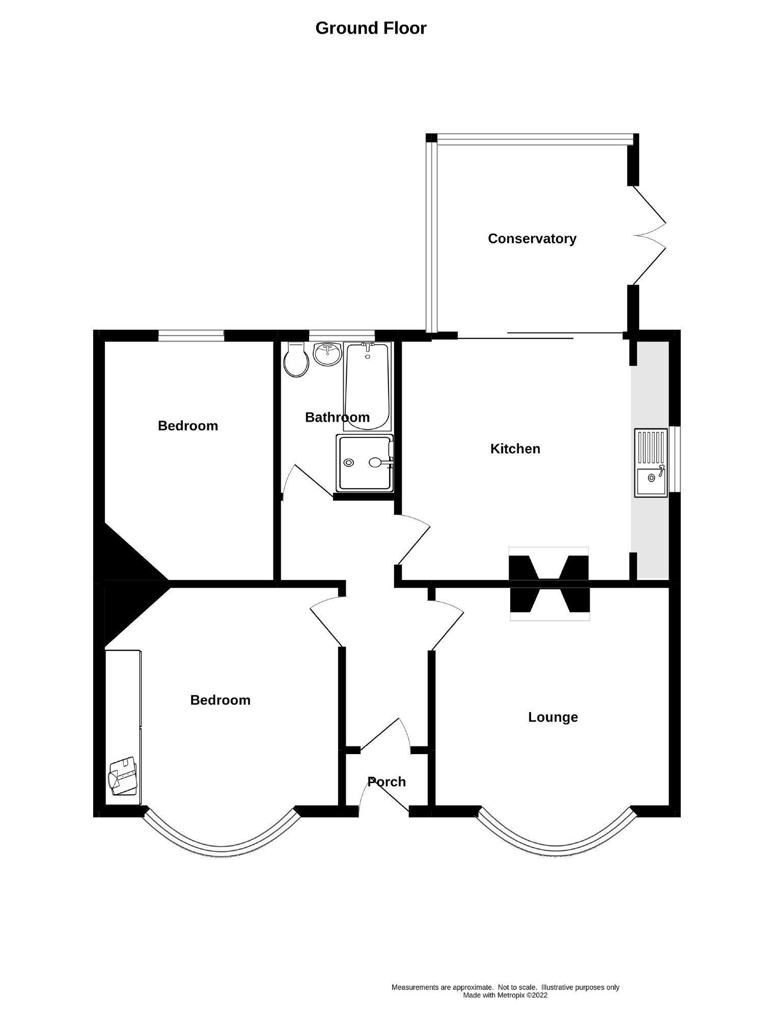 Rounds Road, Bilston WV14, 2 bedroom semidetached bungalow for sale