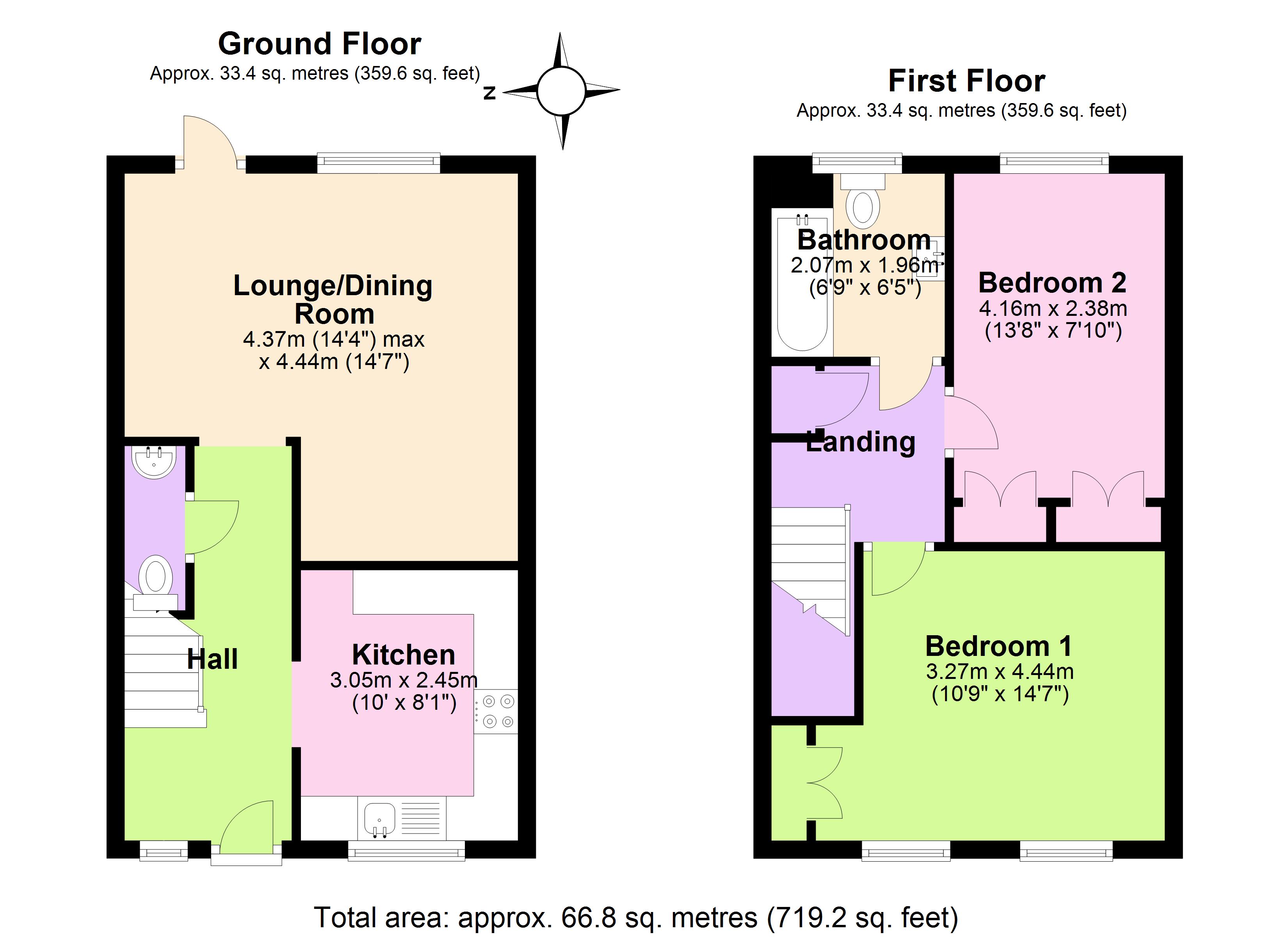 ** 2 DOUBLE BEDROOMS ** Merriam Avenue, Hackney Wick, London floorplan