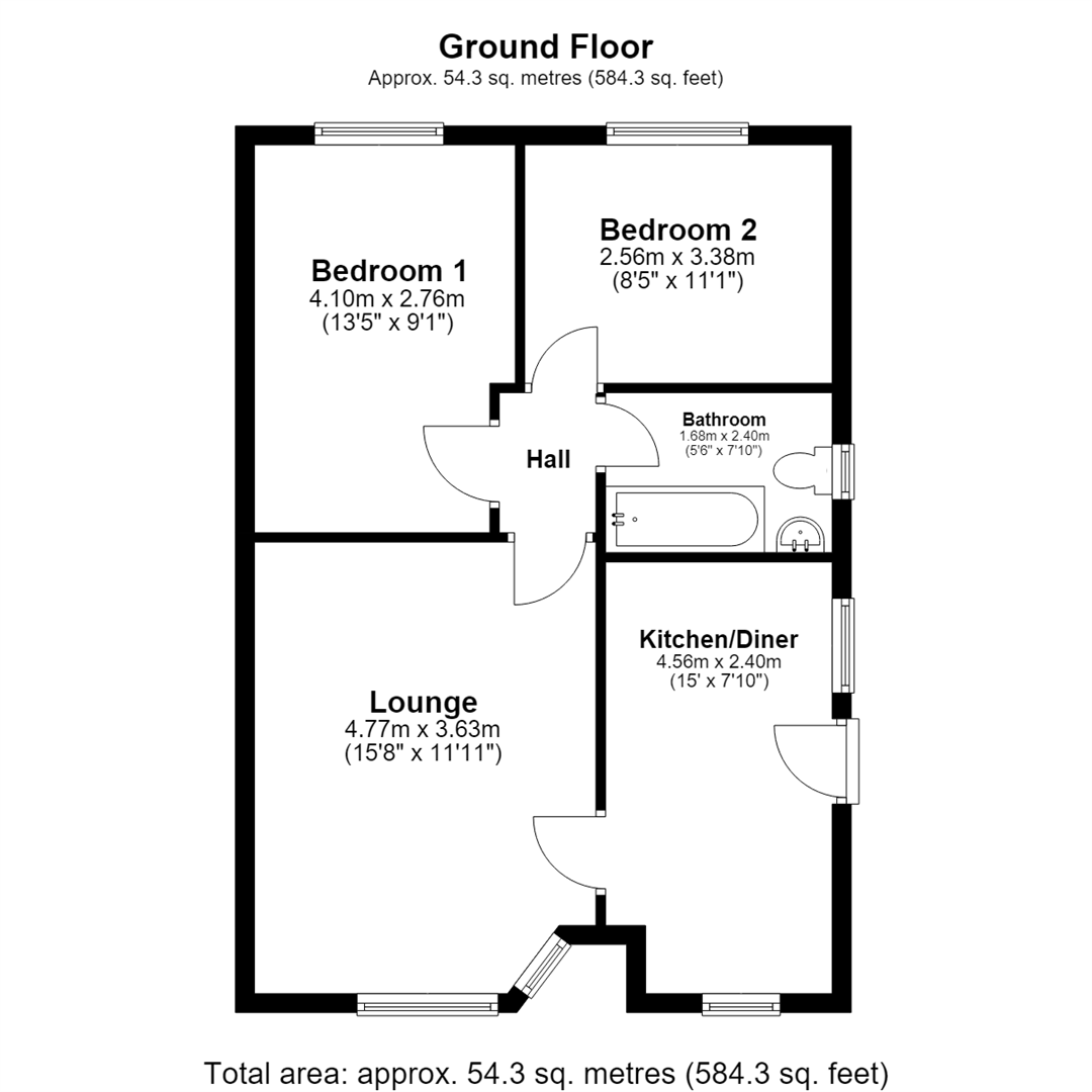 45, Courtneys, Selby floorplan