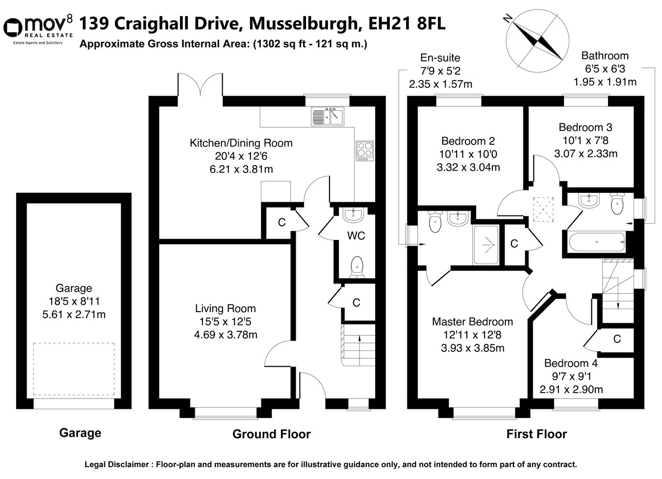 139, Craighall Drive, Musselburgh floorplan