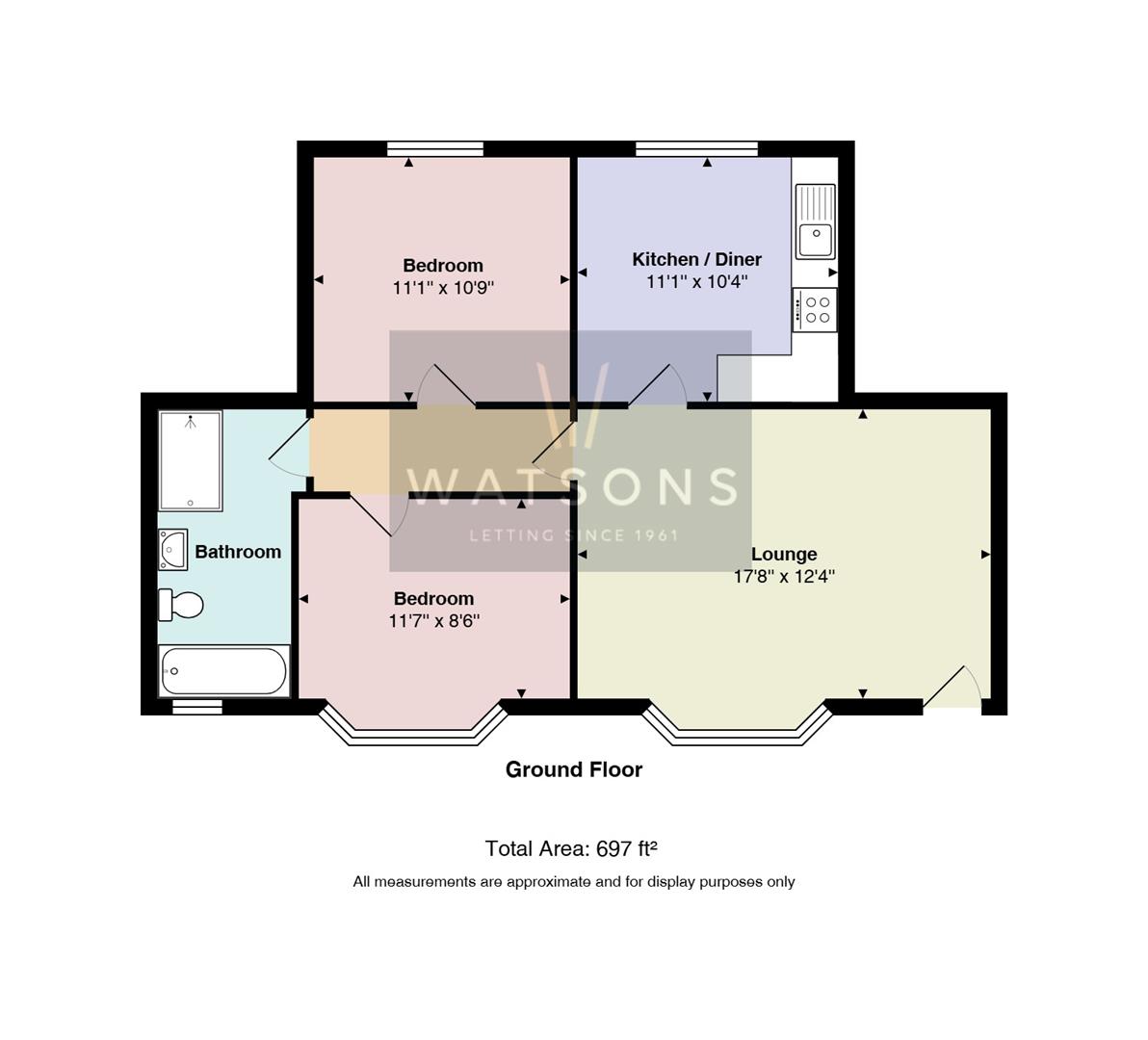 Flat 1 Lake House, 20-22 Lake Street, Leighton Buzzard floorplan