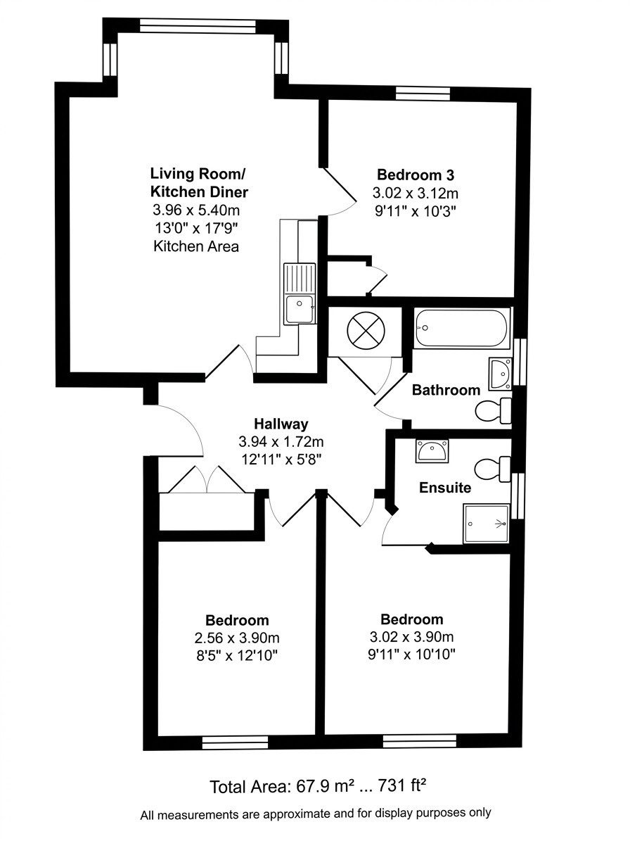 Apartment 1, Tradewinds, Lawrence Street, York floorplan