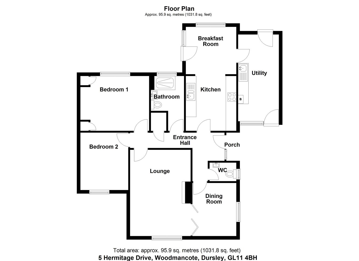 5, Hermitage Drive, Dursley floorplan