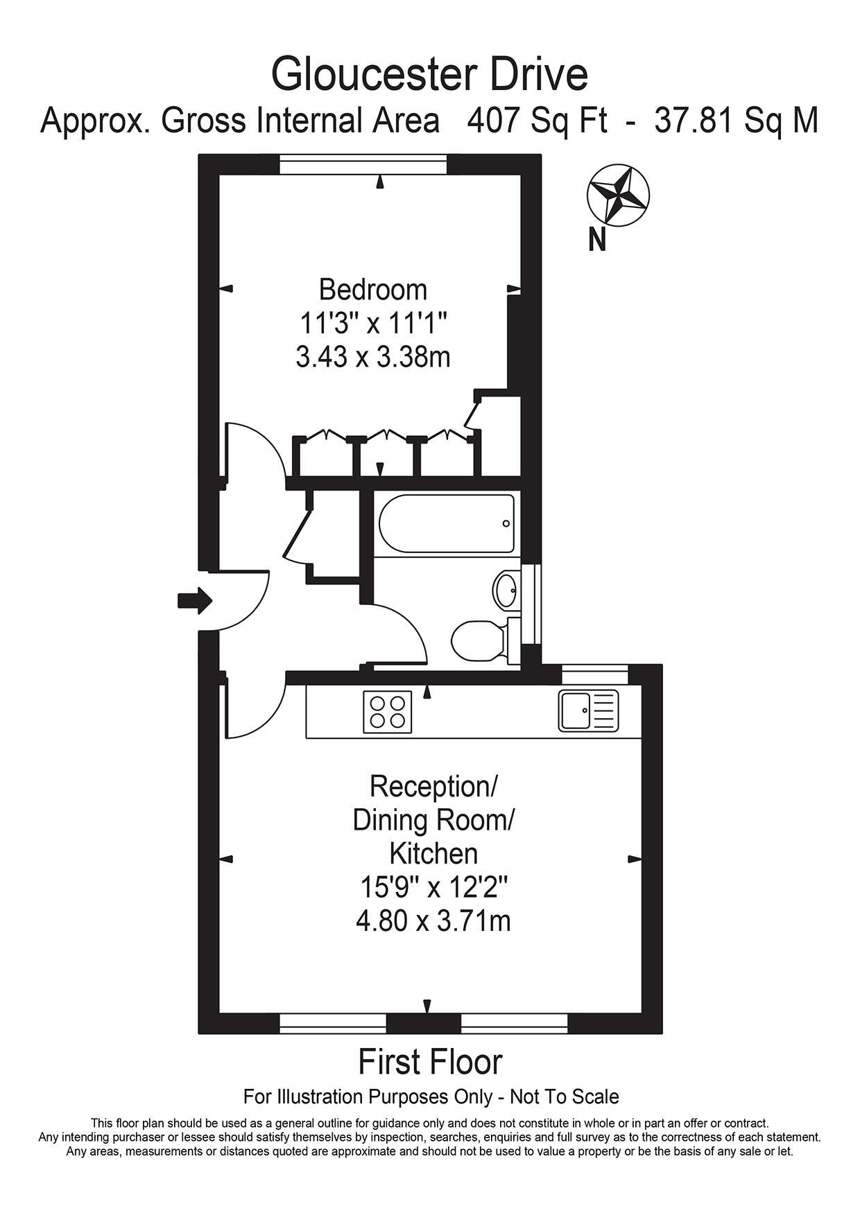 1 Bedrooms Flat to rent in Gloucester Drive, Finsbury Park N4