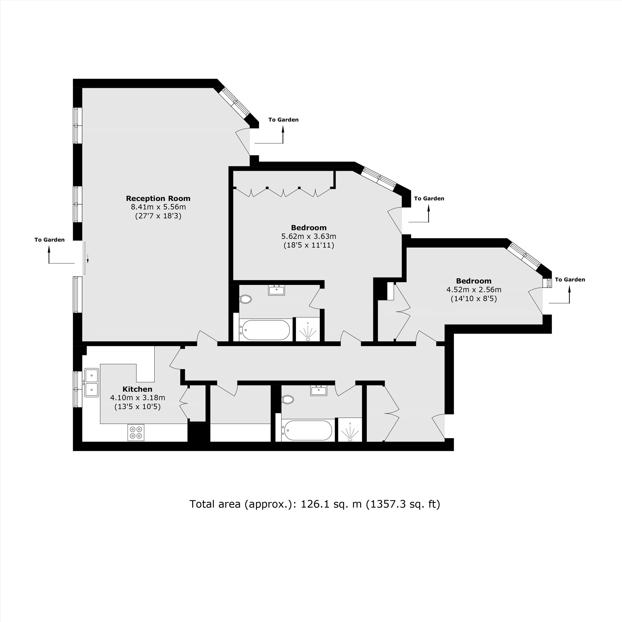 Flat 2, 16, Aylmer Road, London floorplan