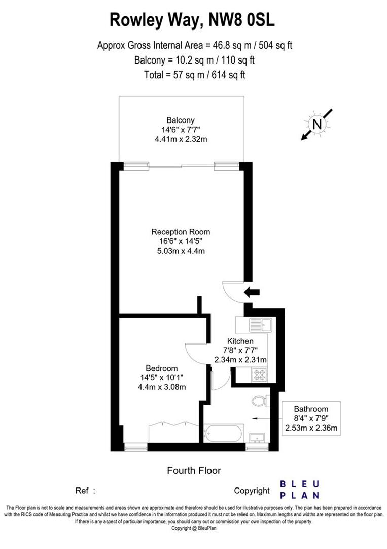79h, Rowley Way, London floorplan