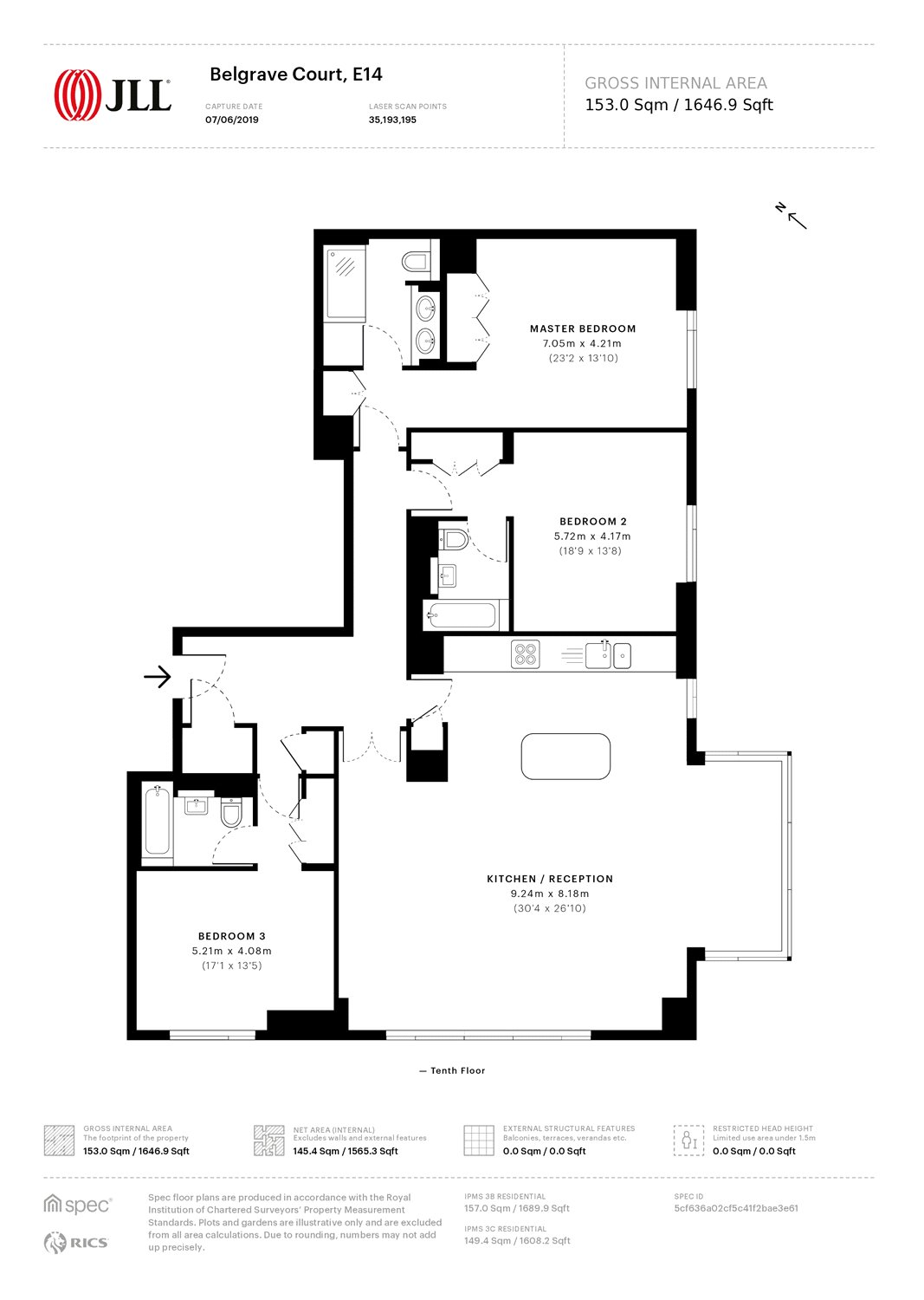 3 Bedrooms Flat to rent in Belgrave Court, Westferry Circus, London E14