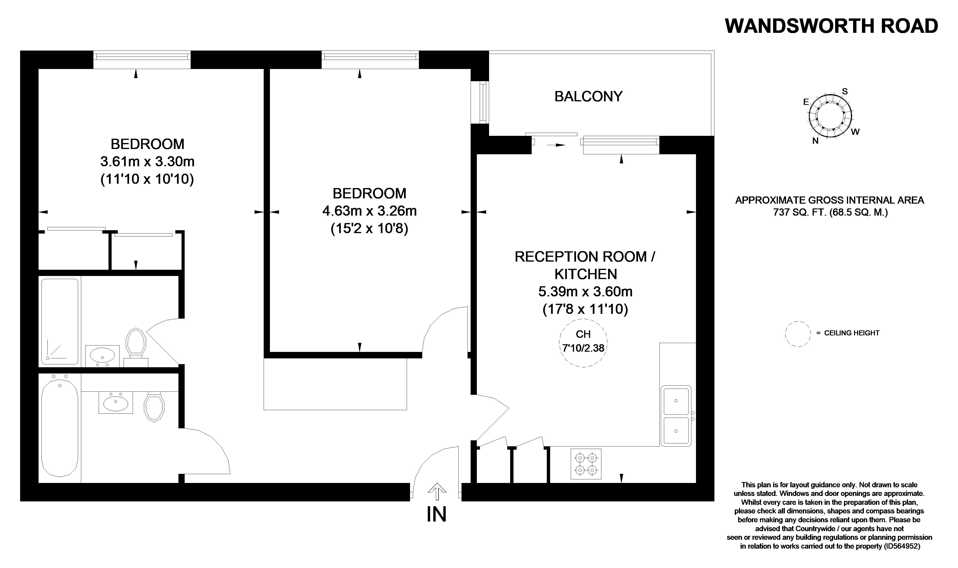 Flat 31, Cornell Square, 212, Wandsworth Road, London floorplan