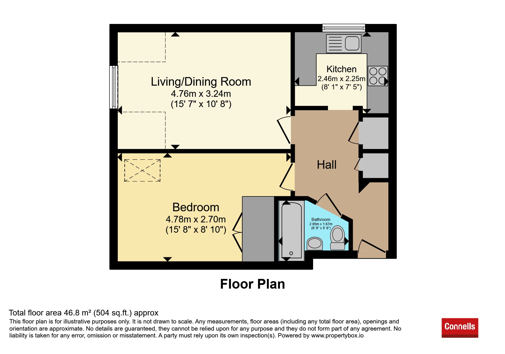 Flat 9, The Oaks 58a, Bonehurst Road, Horley floorplan