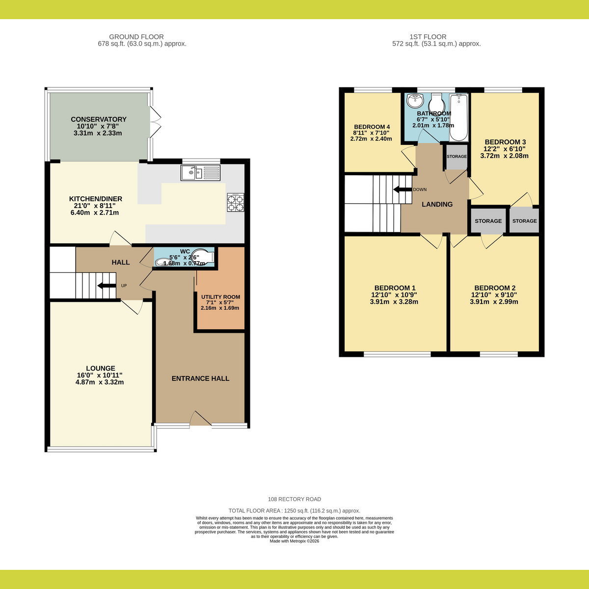 108, Rectory Road, Rochford floorplan