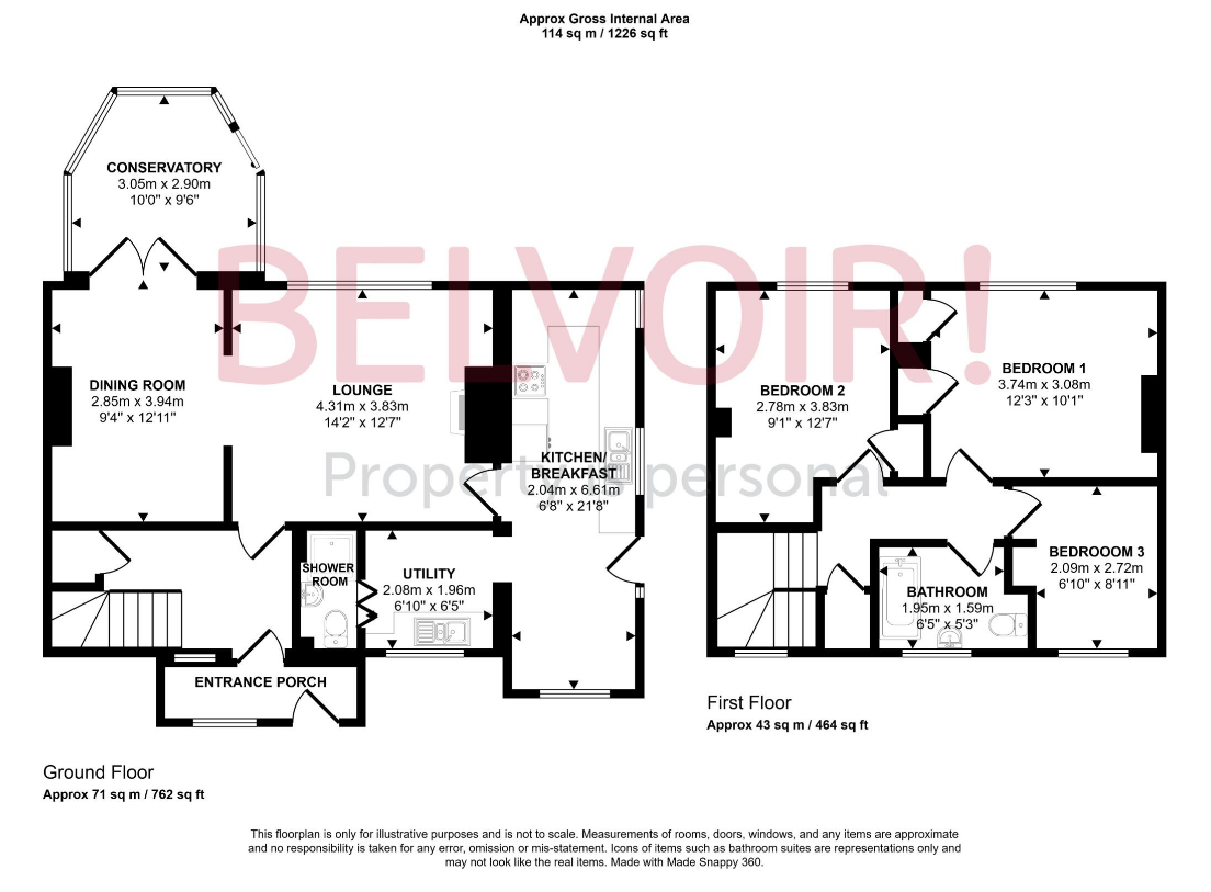 20, Rose Lane, Spalding floorplan