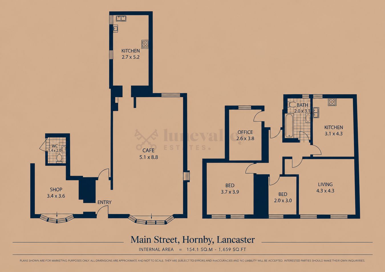 Hornby Tea Rooms, Main Street, Lancaster floorplan