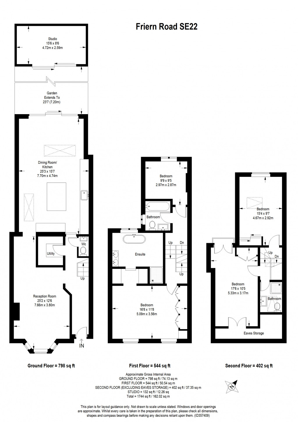104, Friern Road, East Dulwich floorplan