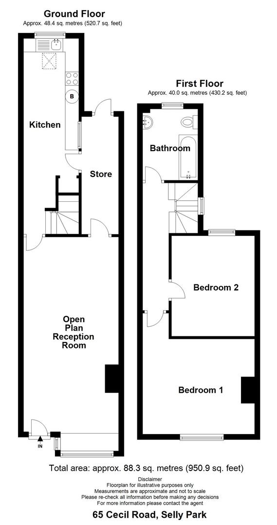 Cecil Road, Selly Park, Birmingham B29, 2 bedroom terraced house for
