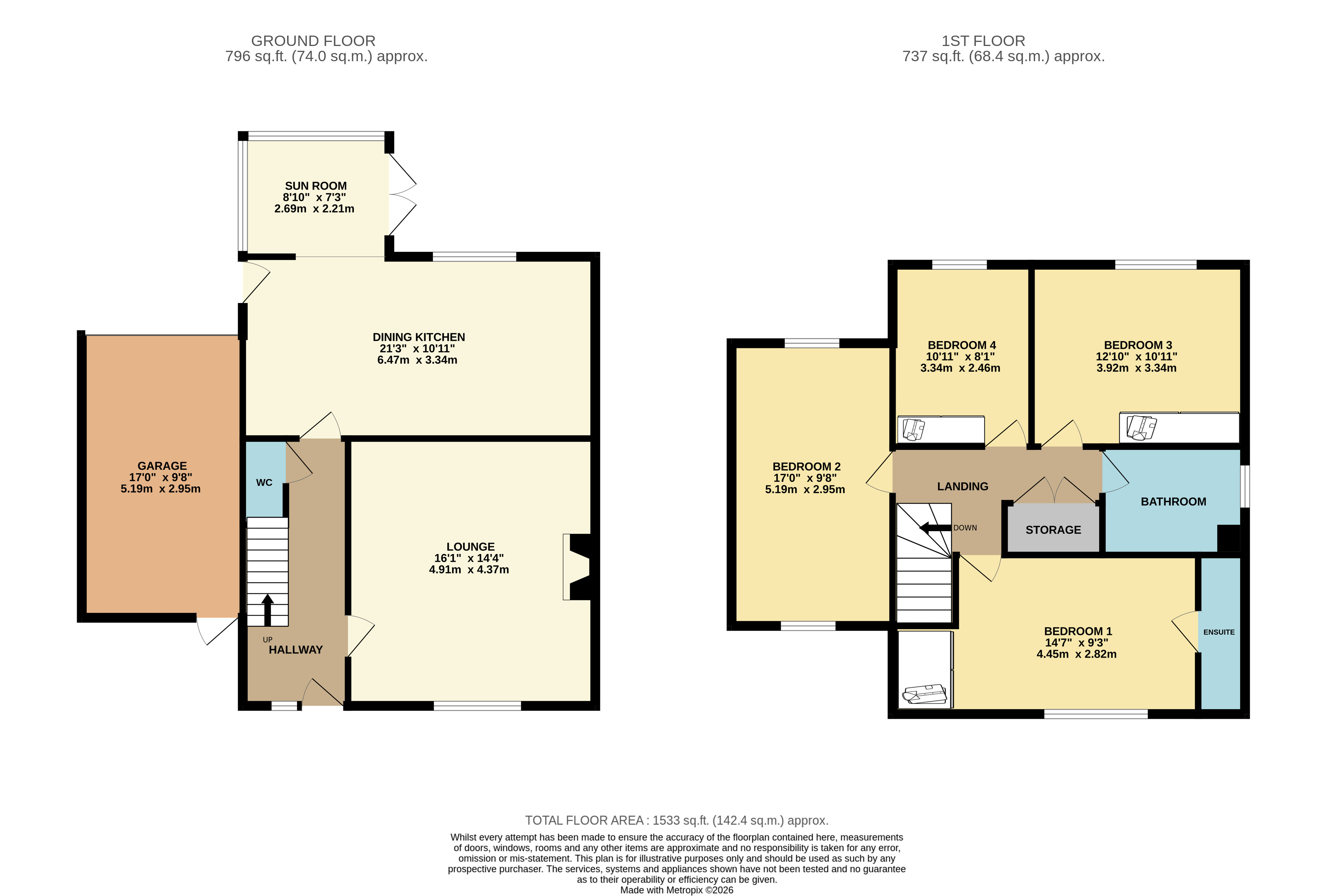 1, Woodlands View, Oakworth floorplan