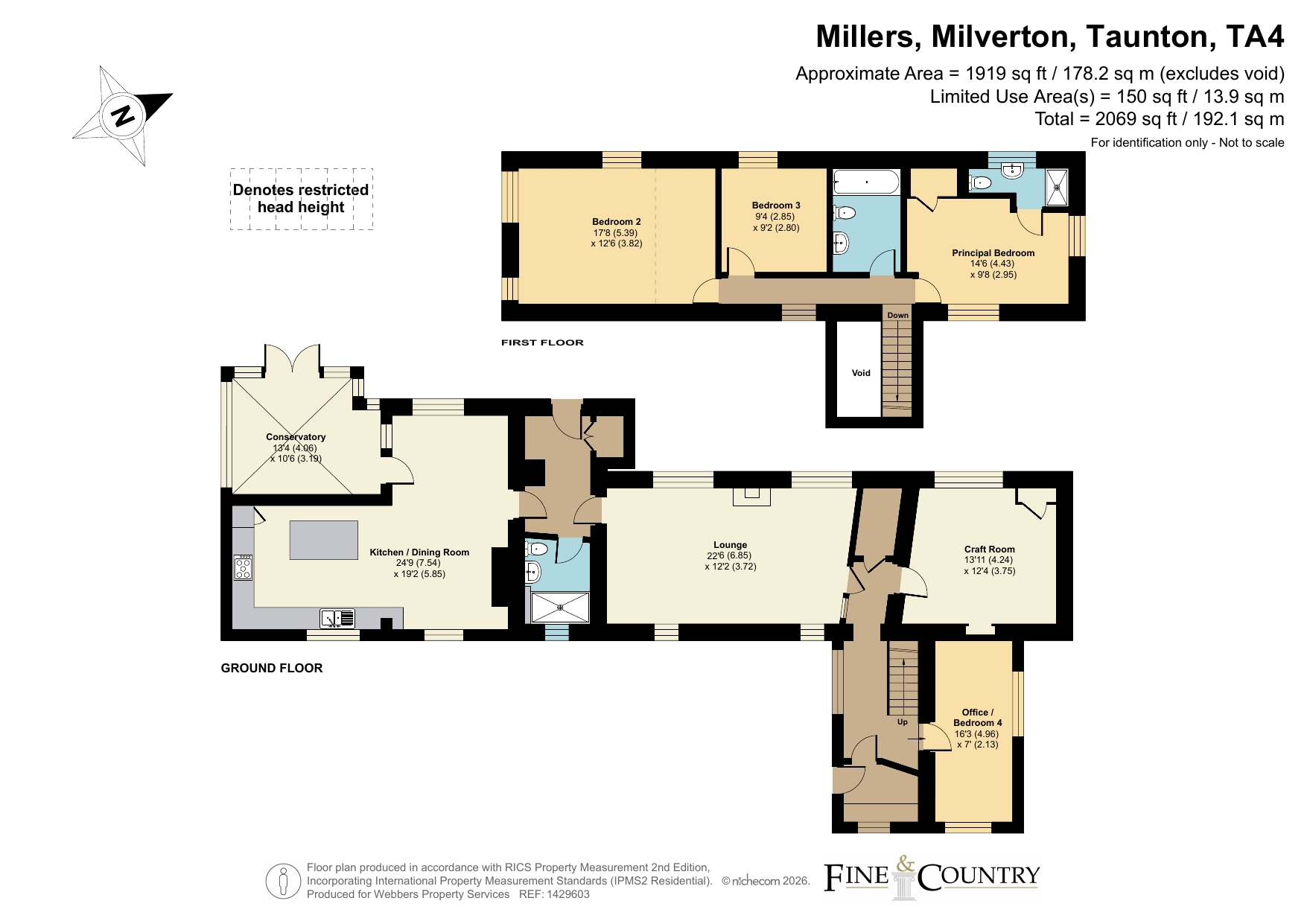 Millers,, Old Mill Lane, Nr Wiveliscombe floorplan