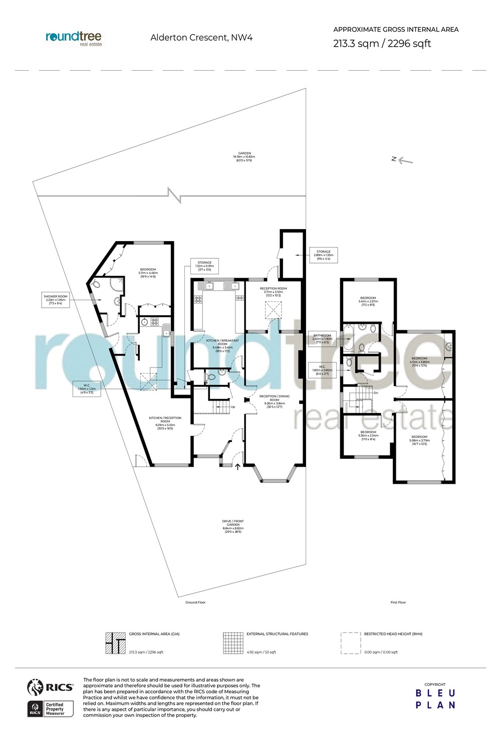 1, Alderton Crescent, Hendon floorplan