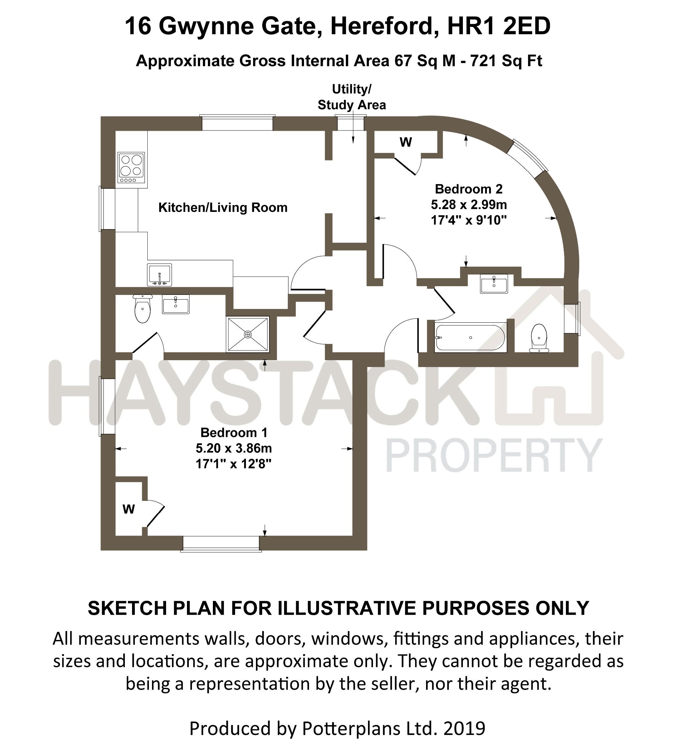 Flat 16, Gwynne Gate, Hereford floorplan