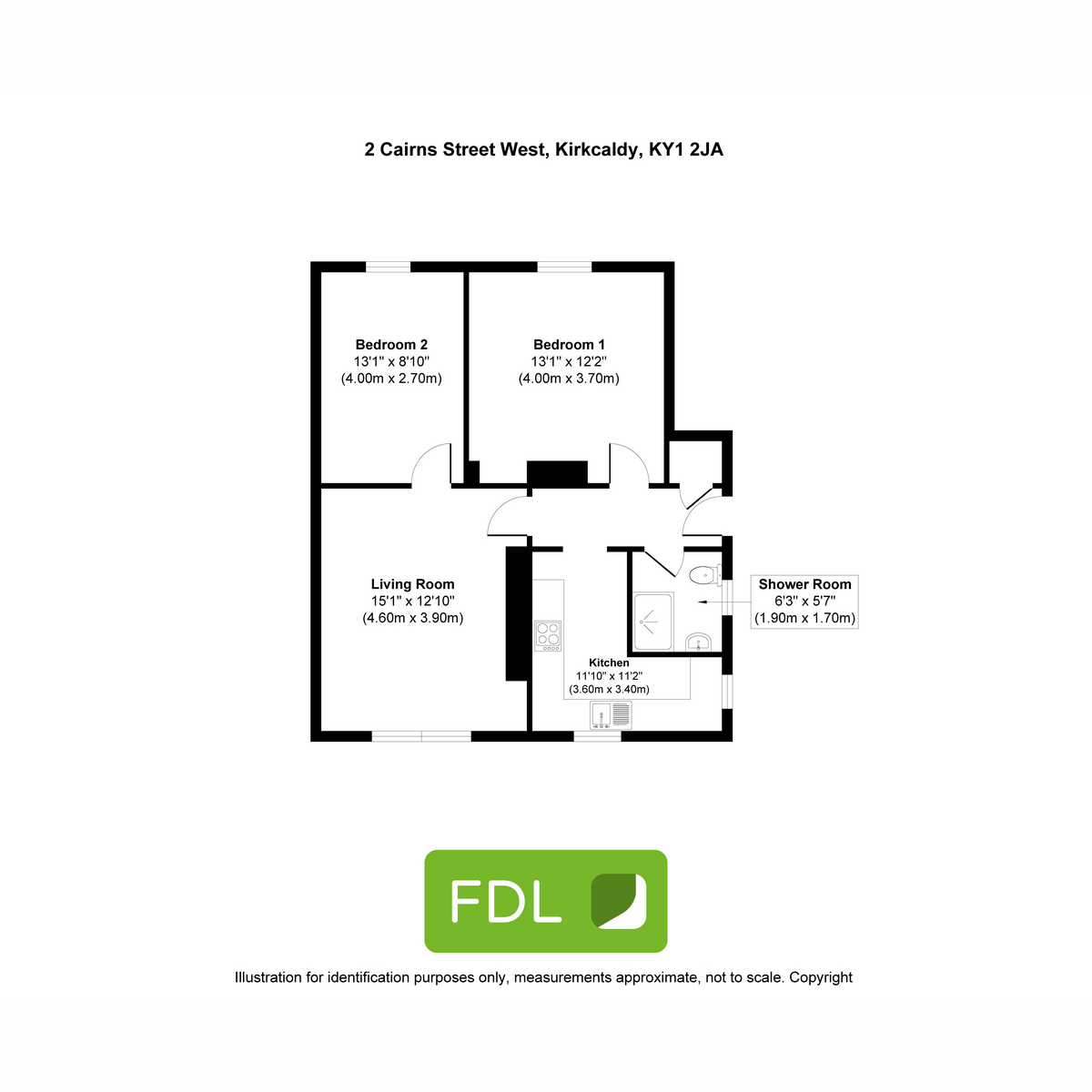2, Cairns Street West, Kirkcaldy floorplan
