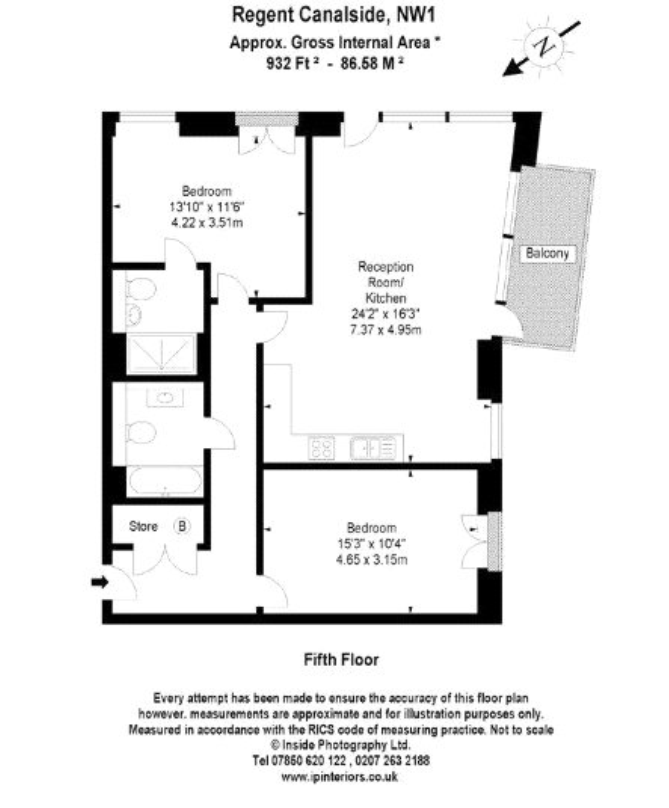 Flat 30, 37, Camden Road, Regent Canalside floorplan