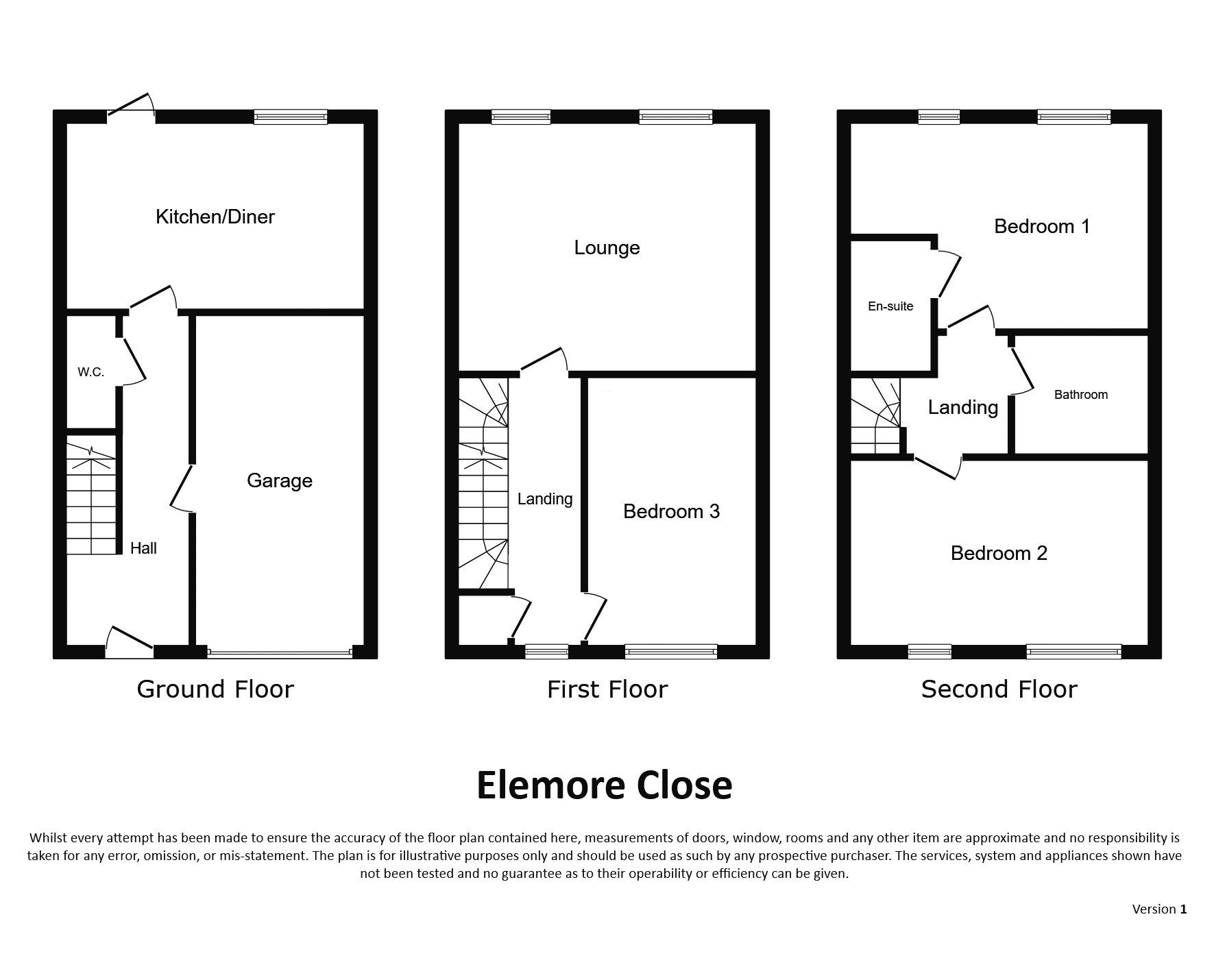 16, Elemore Close, Newcastle Upon Tyne floorplan