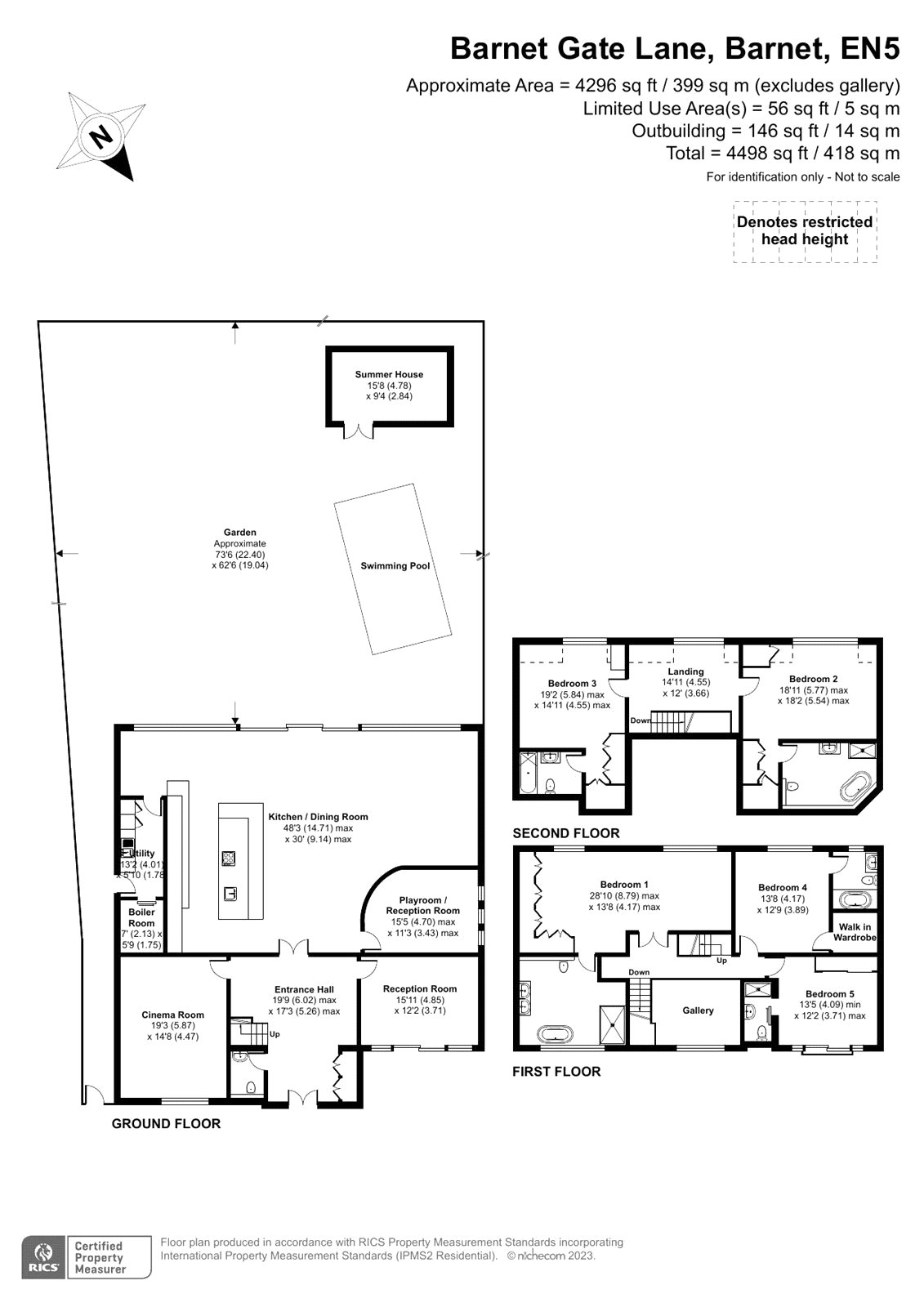 72, Barnet Gate Lane, Hertfordshire floorplan