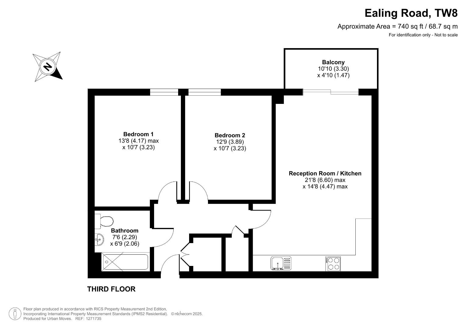 314, Trico House, Brentford floorplan