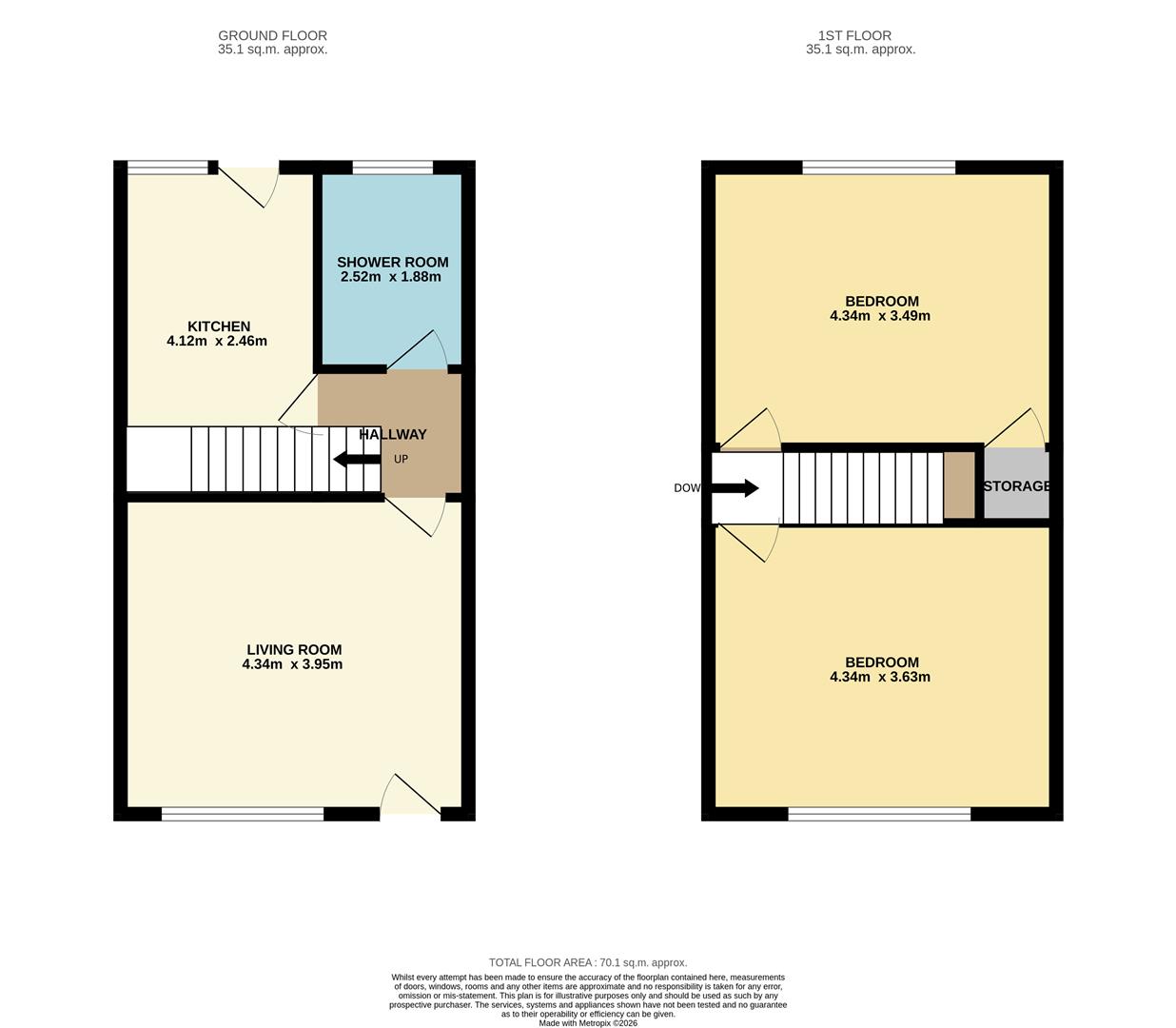 64, Carr Green Lane, Barnsley floorplan