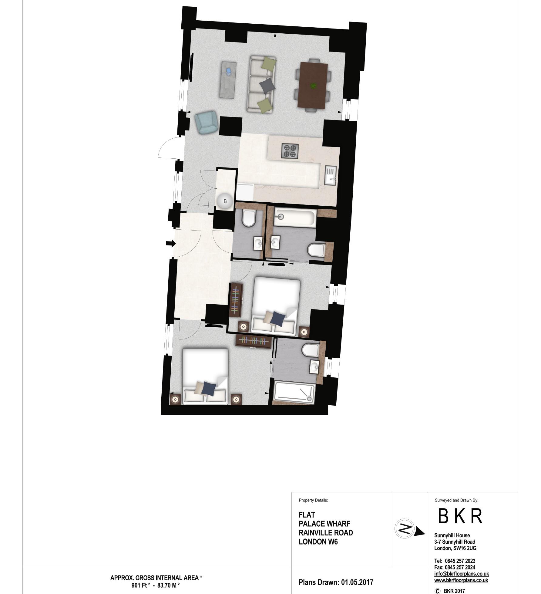 2 Bedrooms Flat to rent in Rainville Road, London W6