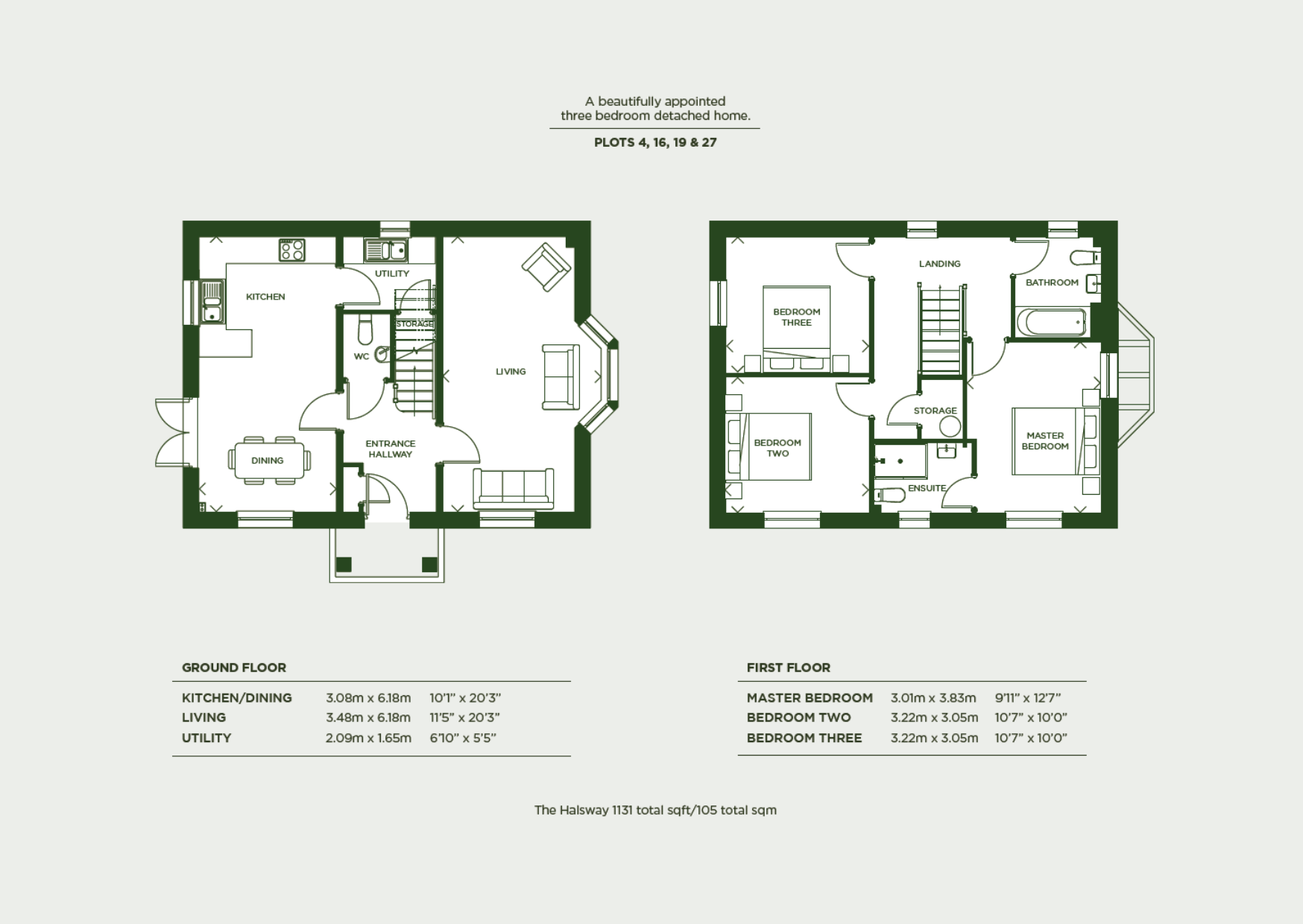 Plot 16, The Halsway, Neroche Meadows, Broadway floorplan