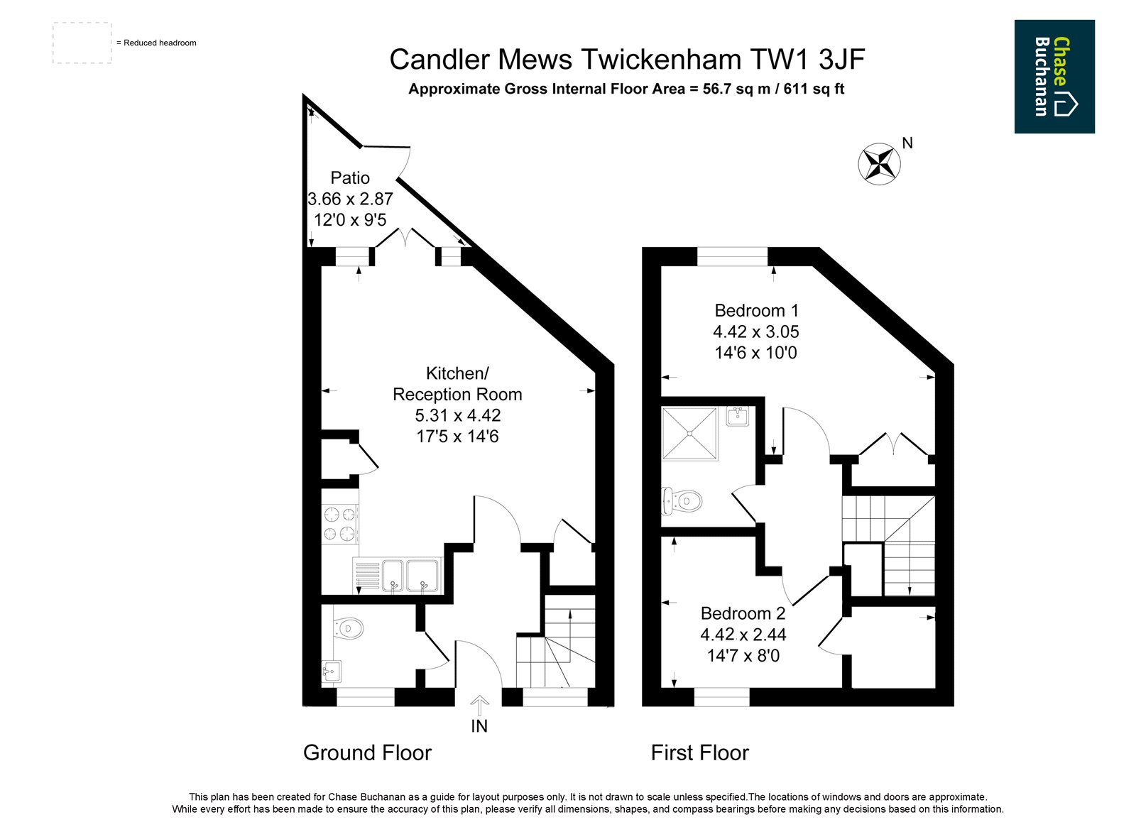 44, Candler Mews, Twickenham floorplan