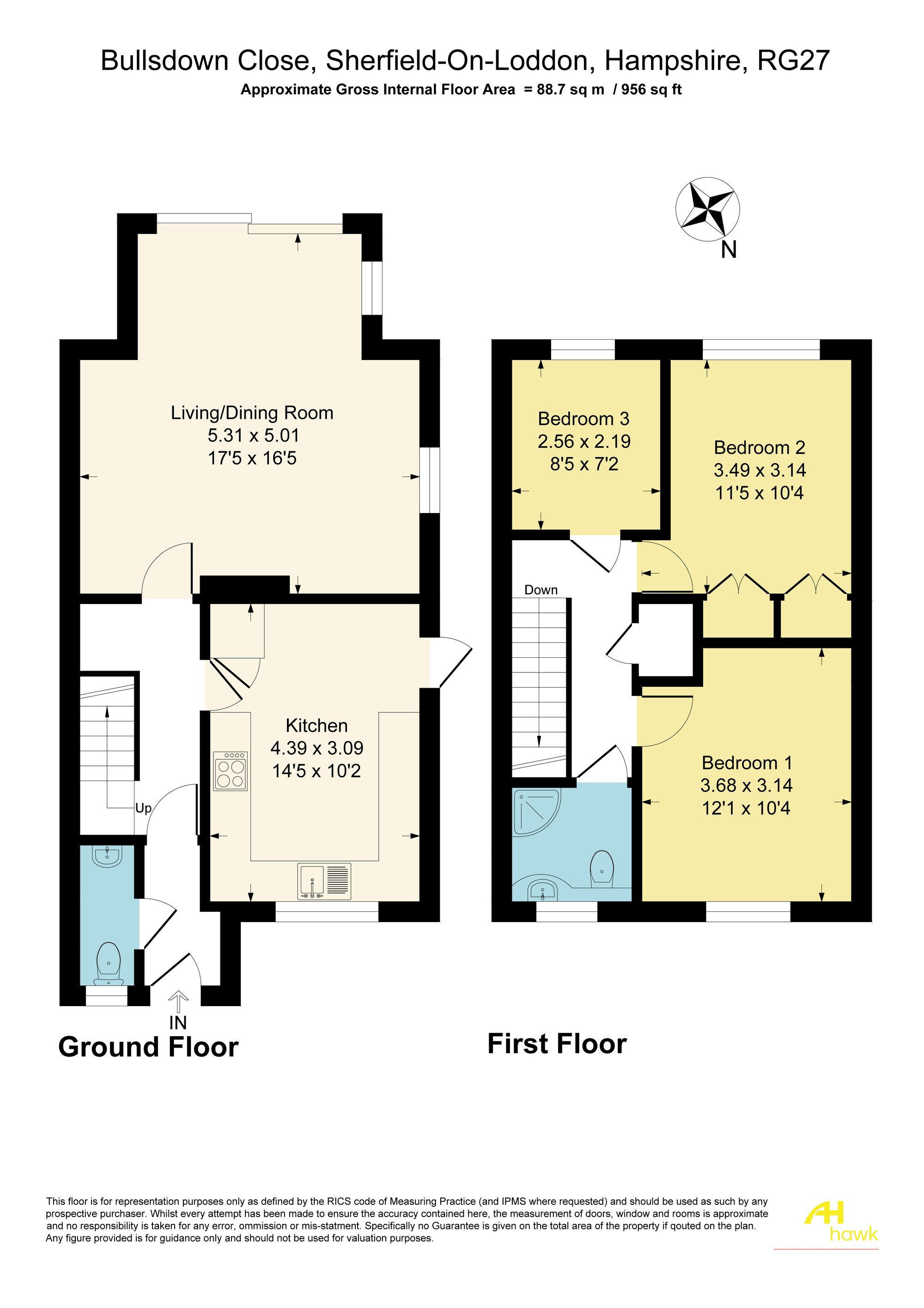 6 Bullsdown Close, Hook floorplan