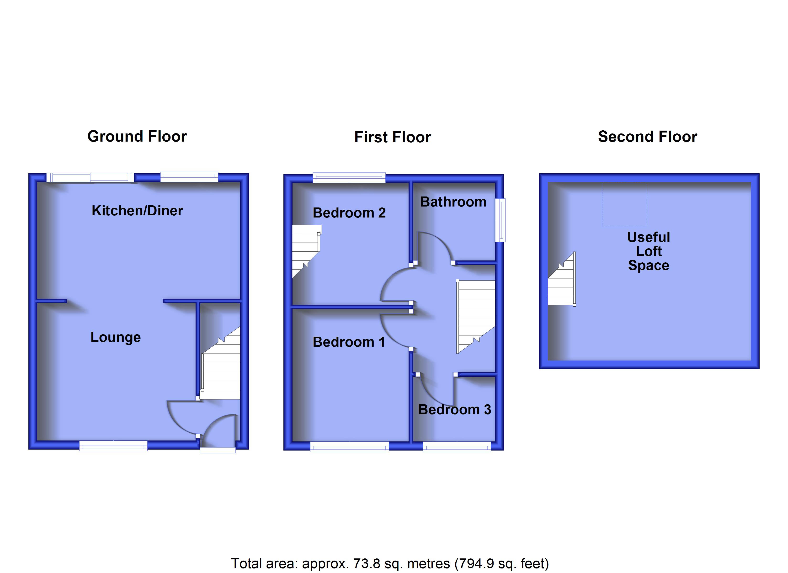 26, Barley Hall Street, Greater Manchester floorplan