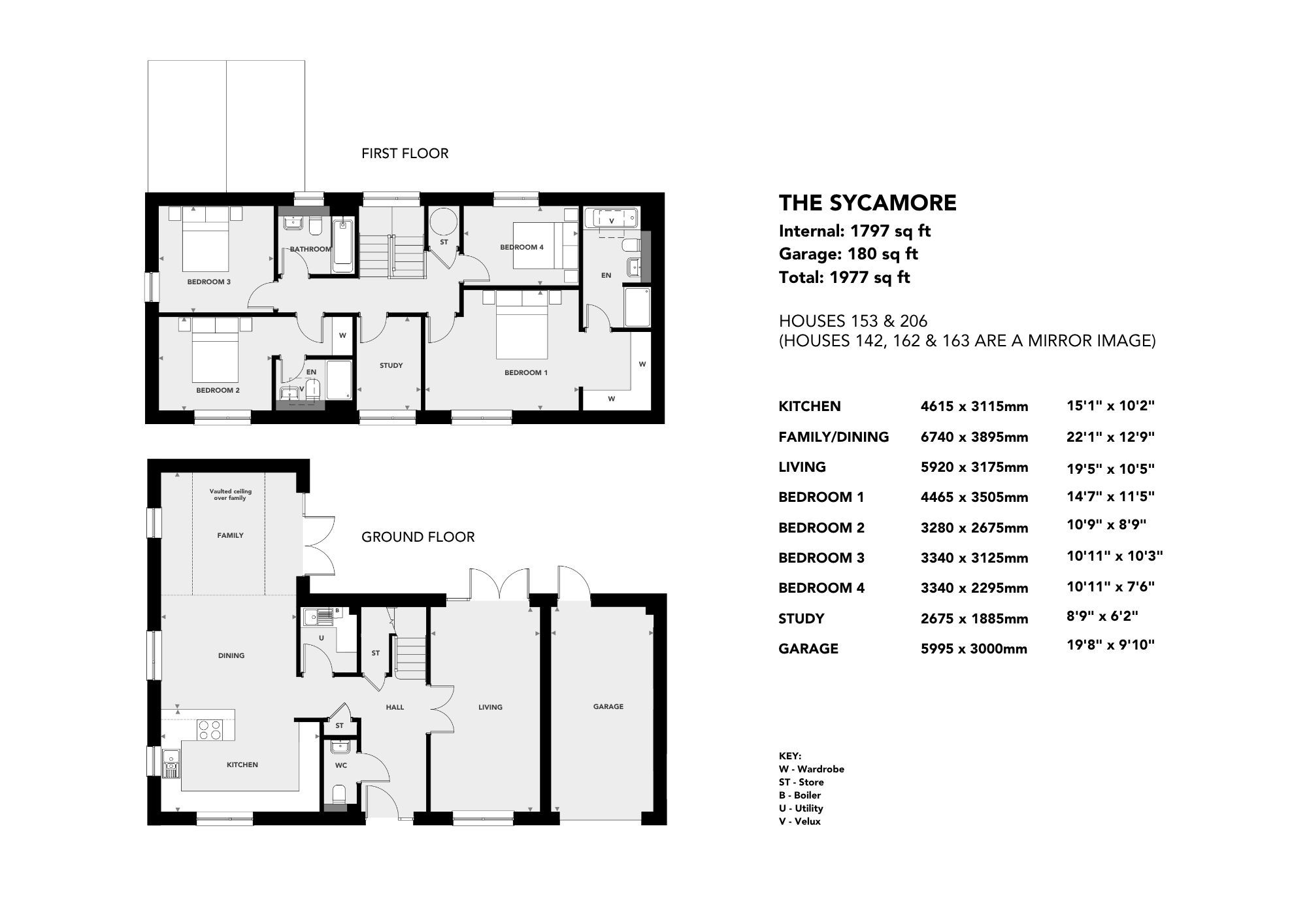 The Sycamore - House 142, Amber Waterside, The Lakes, Cranleigh floorplan
