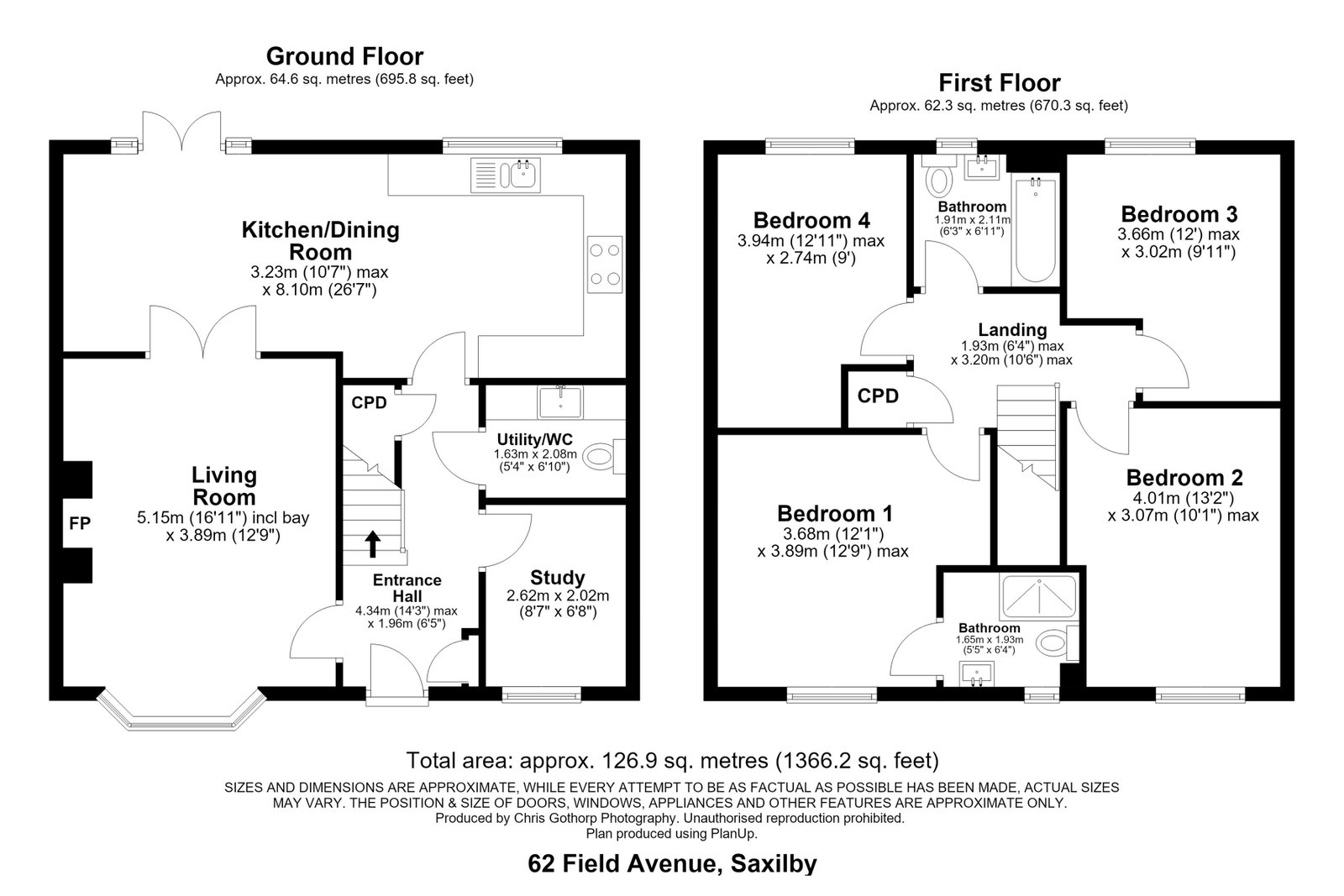 62, Field Avenue, Saxilby floorplan