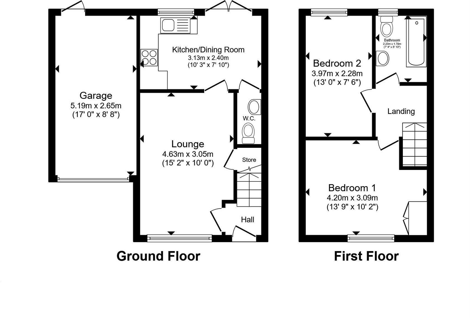 4, South Moor Drive, Rotherham floorplan