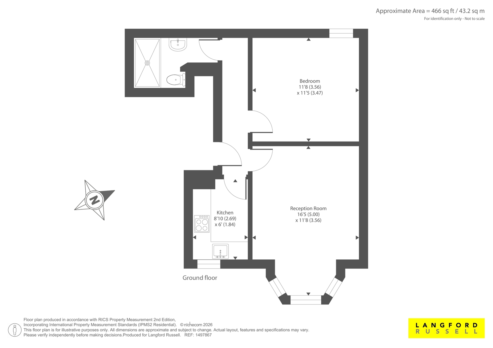 Flat 2, 11, Palace Grove, Bromley floorplan