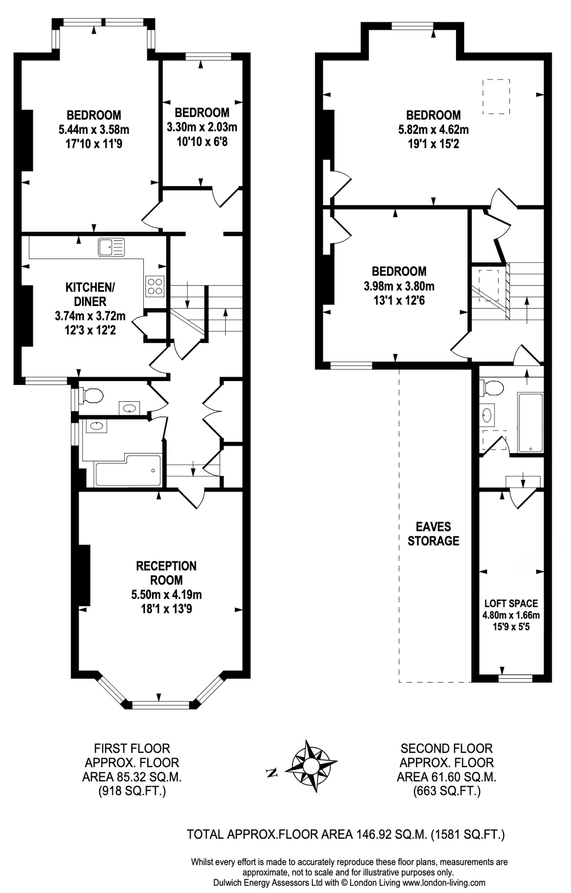 Flat 2, 73 Beckwith Road, London, London floorplan