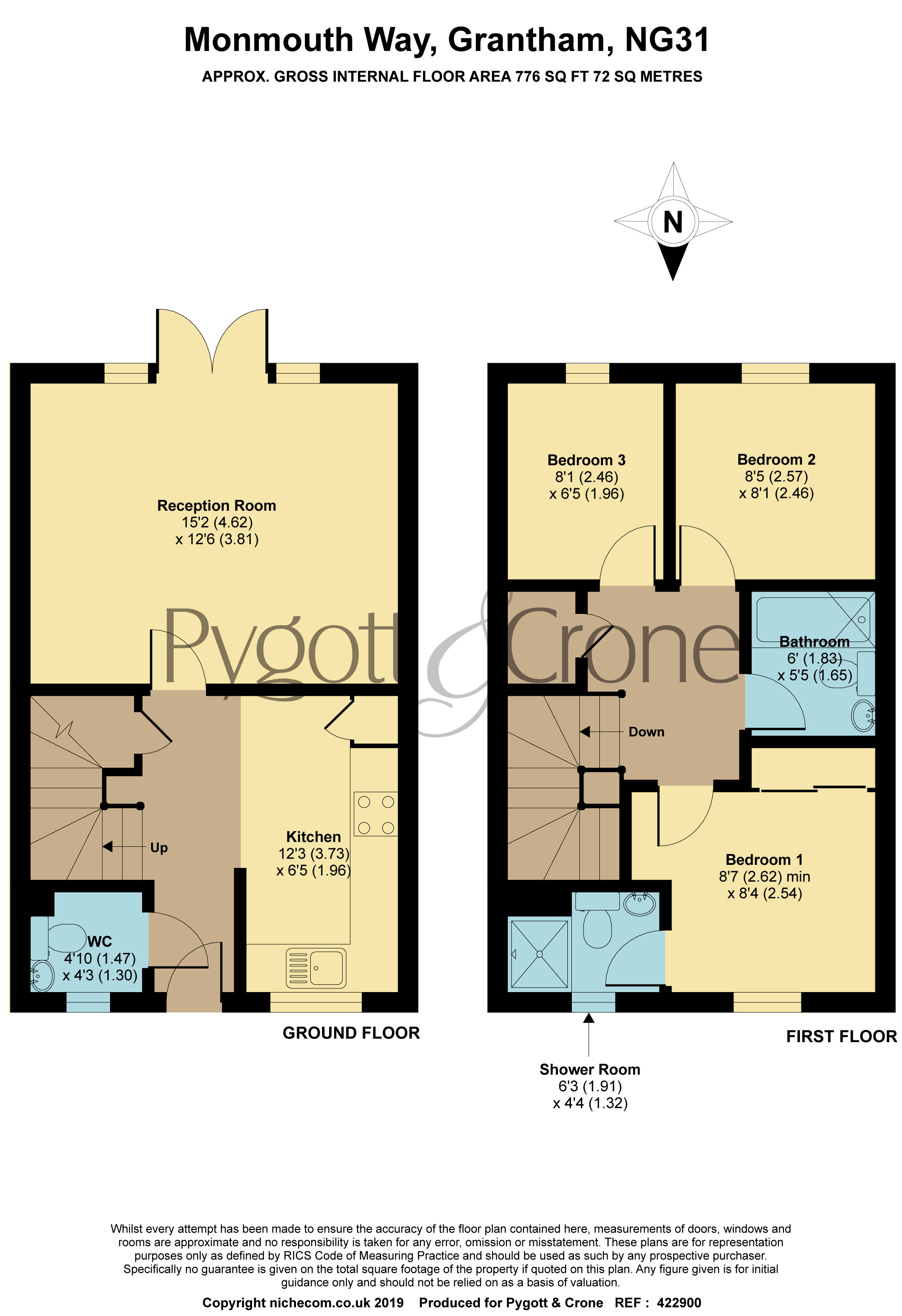 3 Bedrooms Semi-detached house for sale in Monmouth Way, Grantham NG31