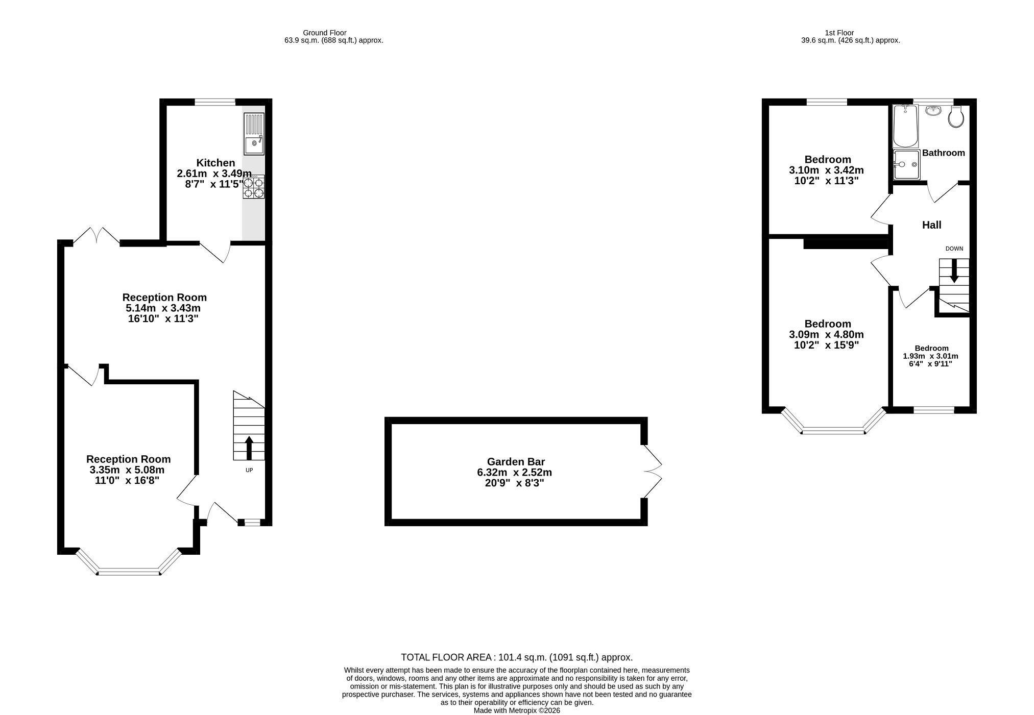12, Devon Way, Chessington floorplan