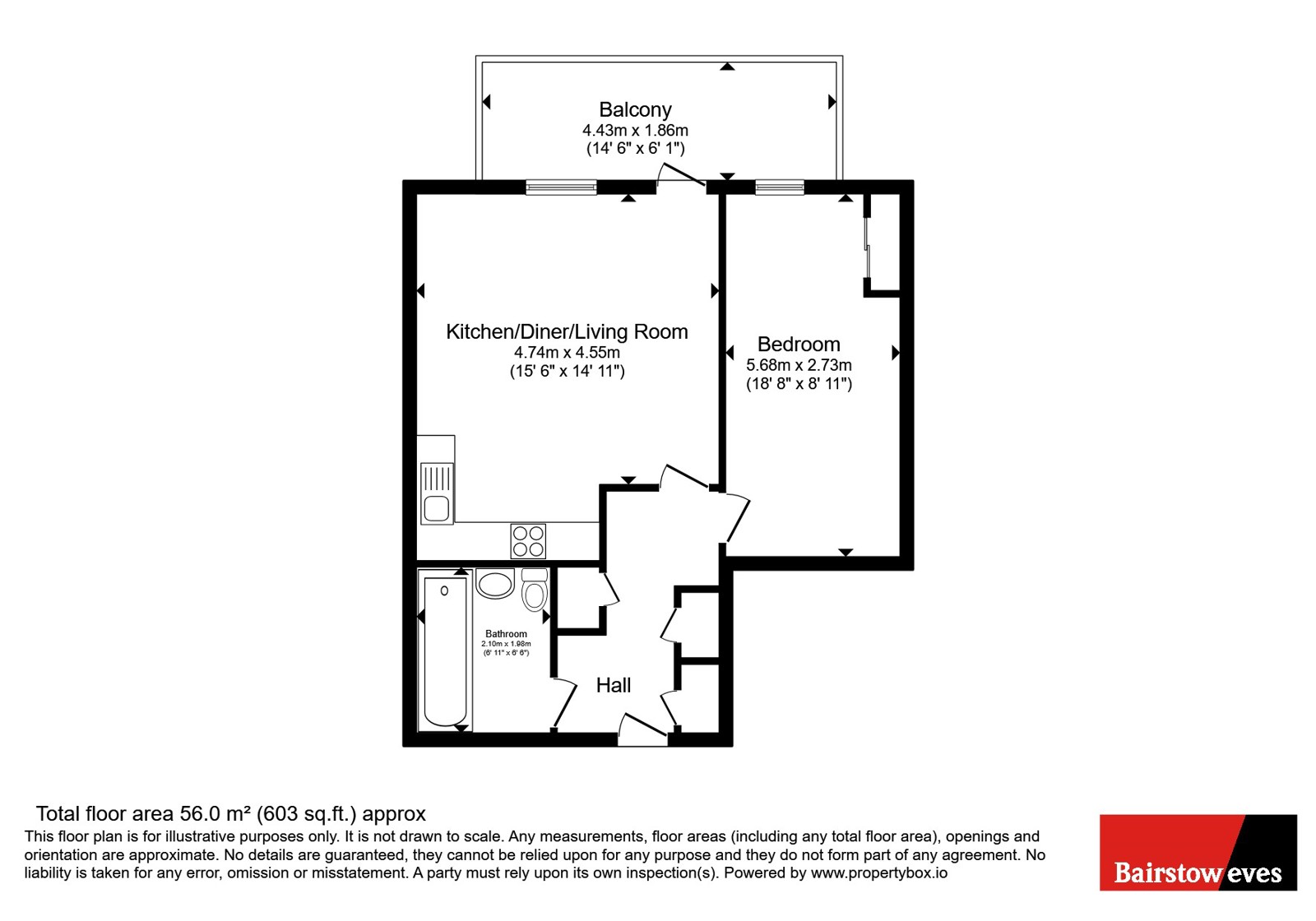 Flat 40 Chamberlain Court, 11, Ironworks Way, London floorplan