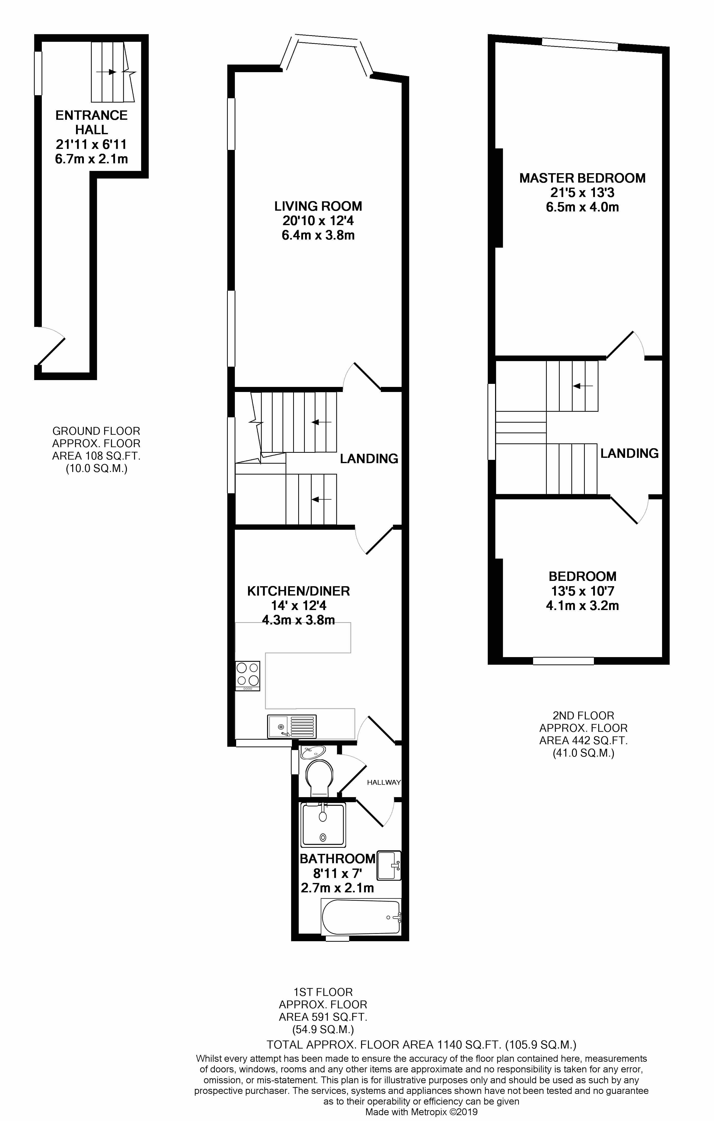 2 Bedrooms Maisonette to rent in Croft Road, Crowborough TN6