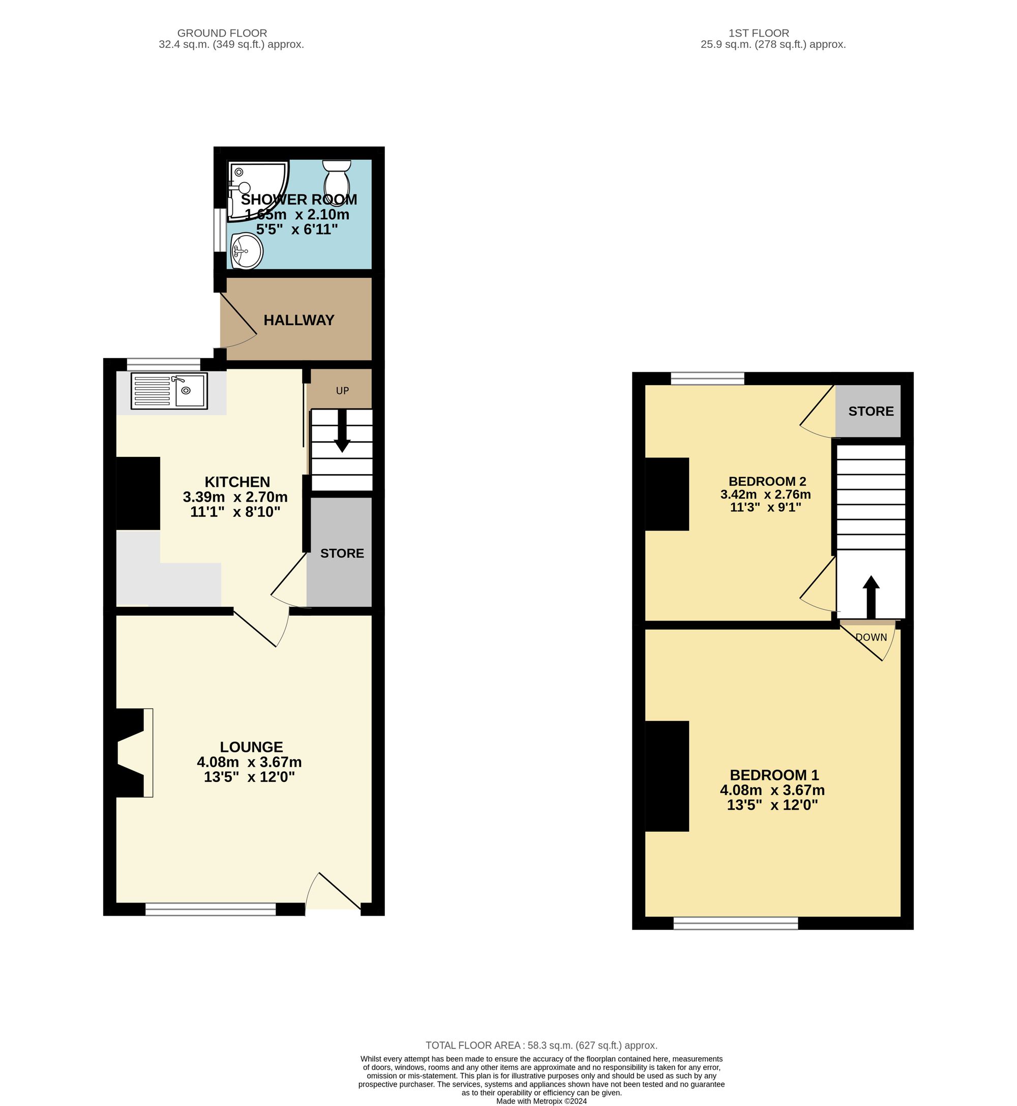 9 Bridle Road, Chesterfield floorplan