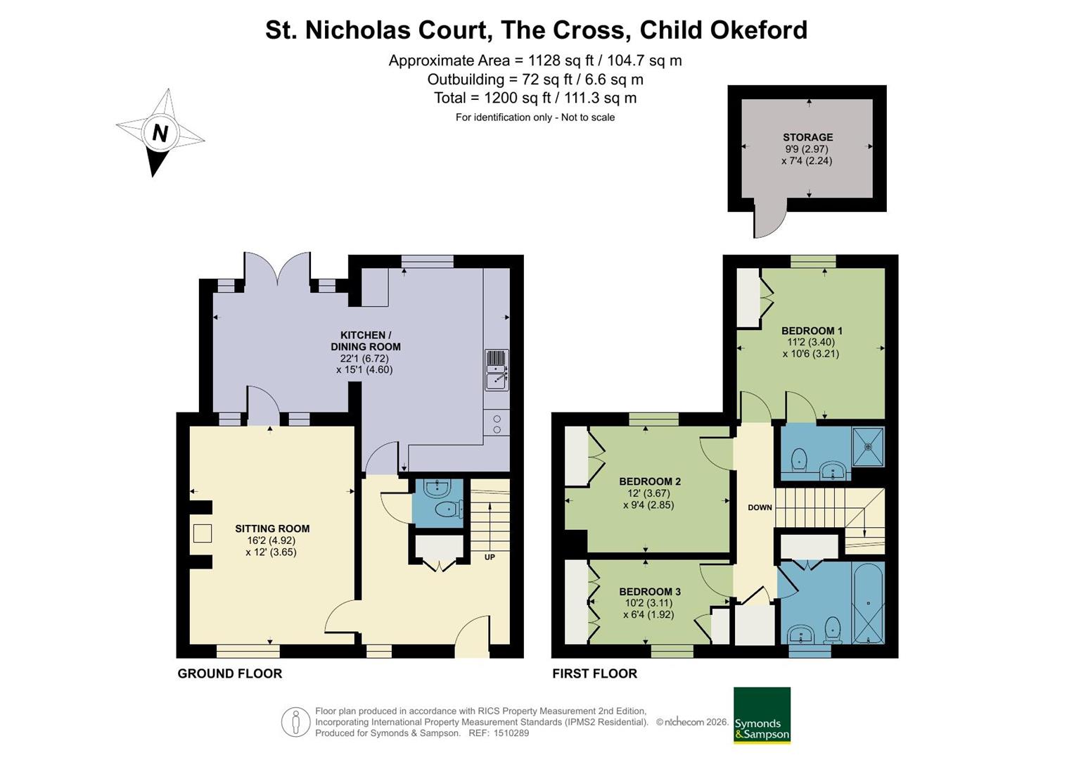Hill Cottage, St. Nicholas Court, The Cross, Blandford Forum floorplan