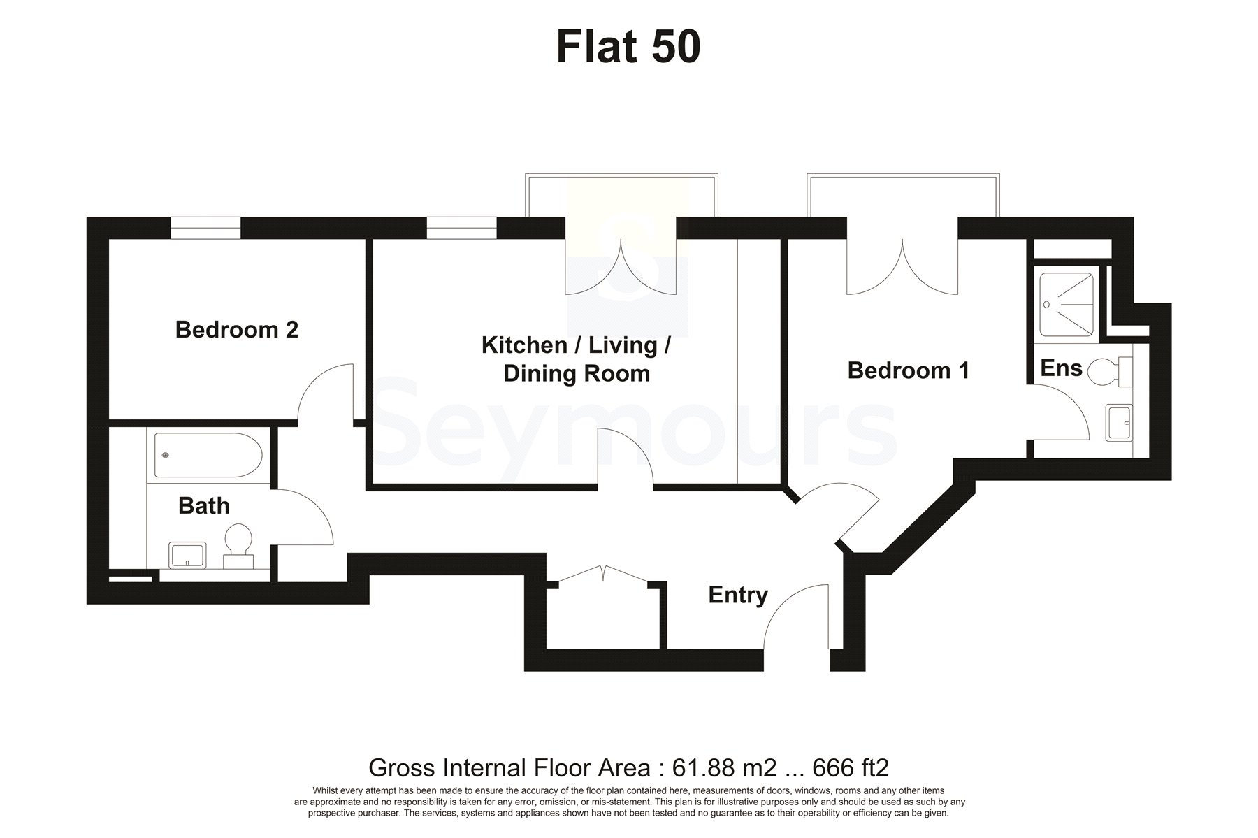 Flat 50, Britannia Wharf,, Monument Road, Surrey floorplan